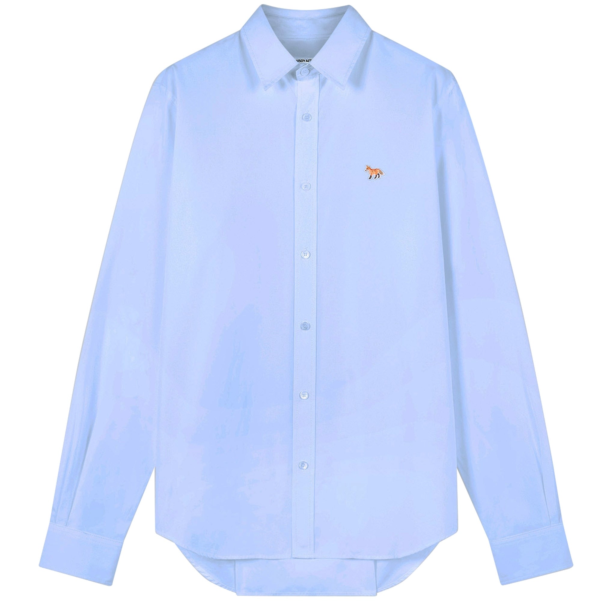 Maison Kitsune Classic Shirt with Baby Fox Head Logo - Light Blue