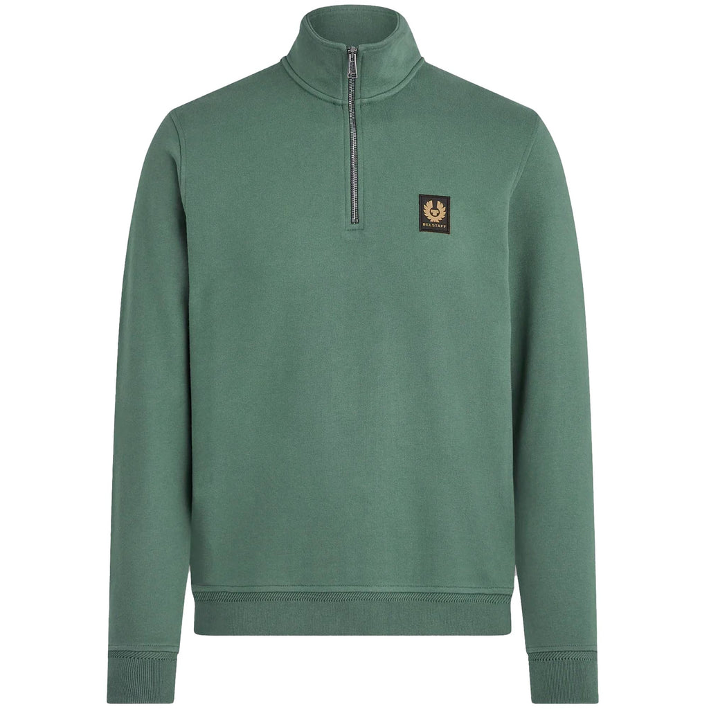 Belstaff Quarter Zip Sweatshirt - Mineral Green