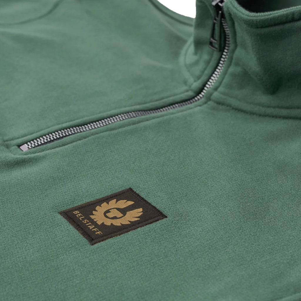 Belstaff Quarter Zip Sweatshirt - Mineral Green