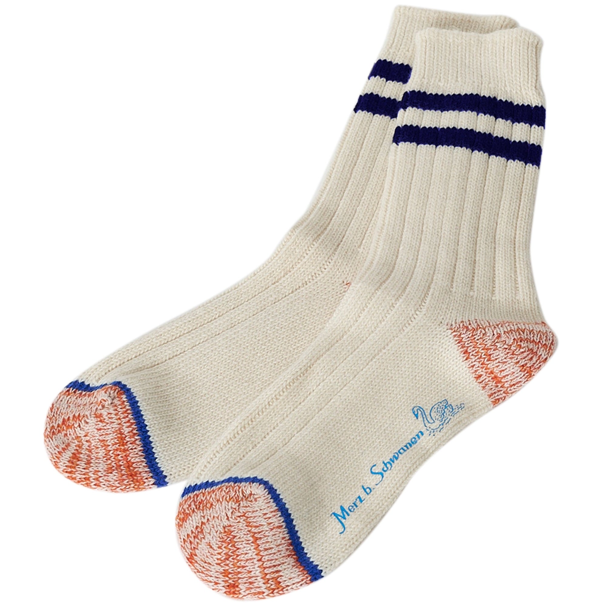 Merz b Schwanen Basic Socks - Natural and Ink