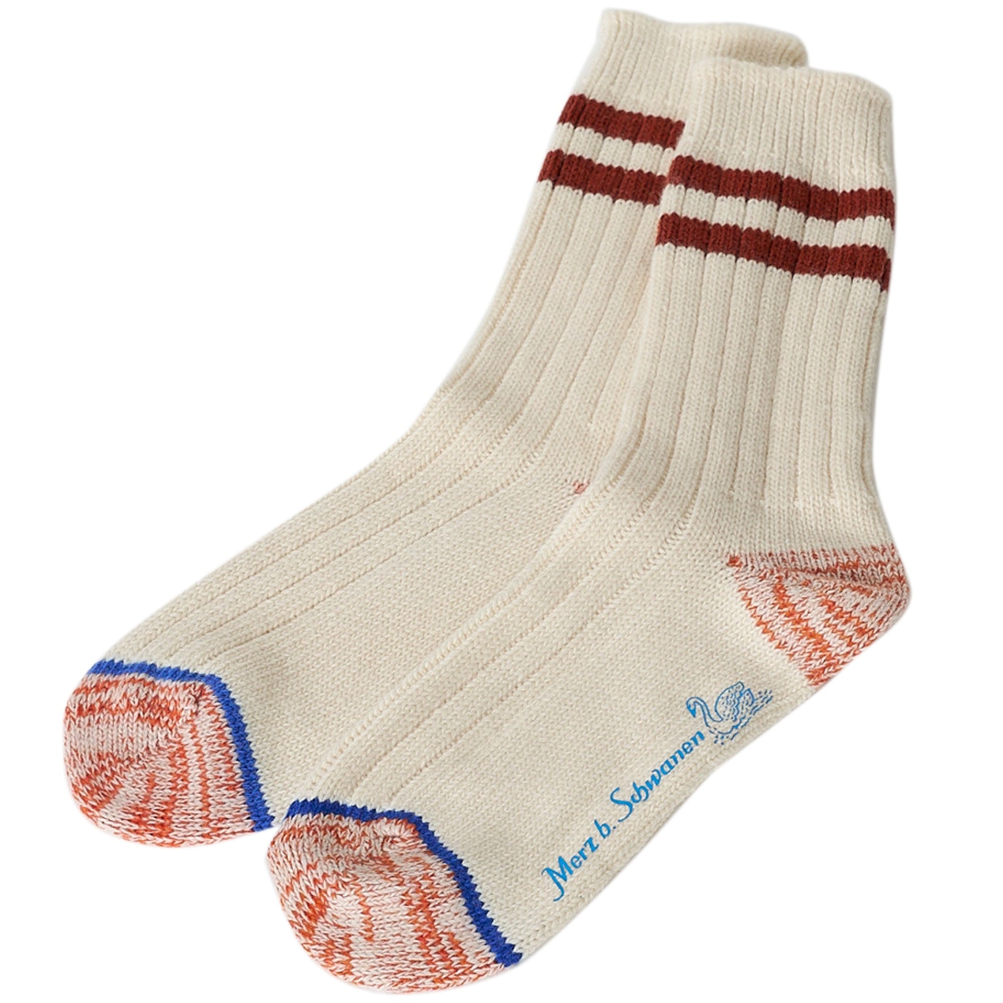 Merz b Schwanen Basic Socks - Natural and Chestnut