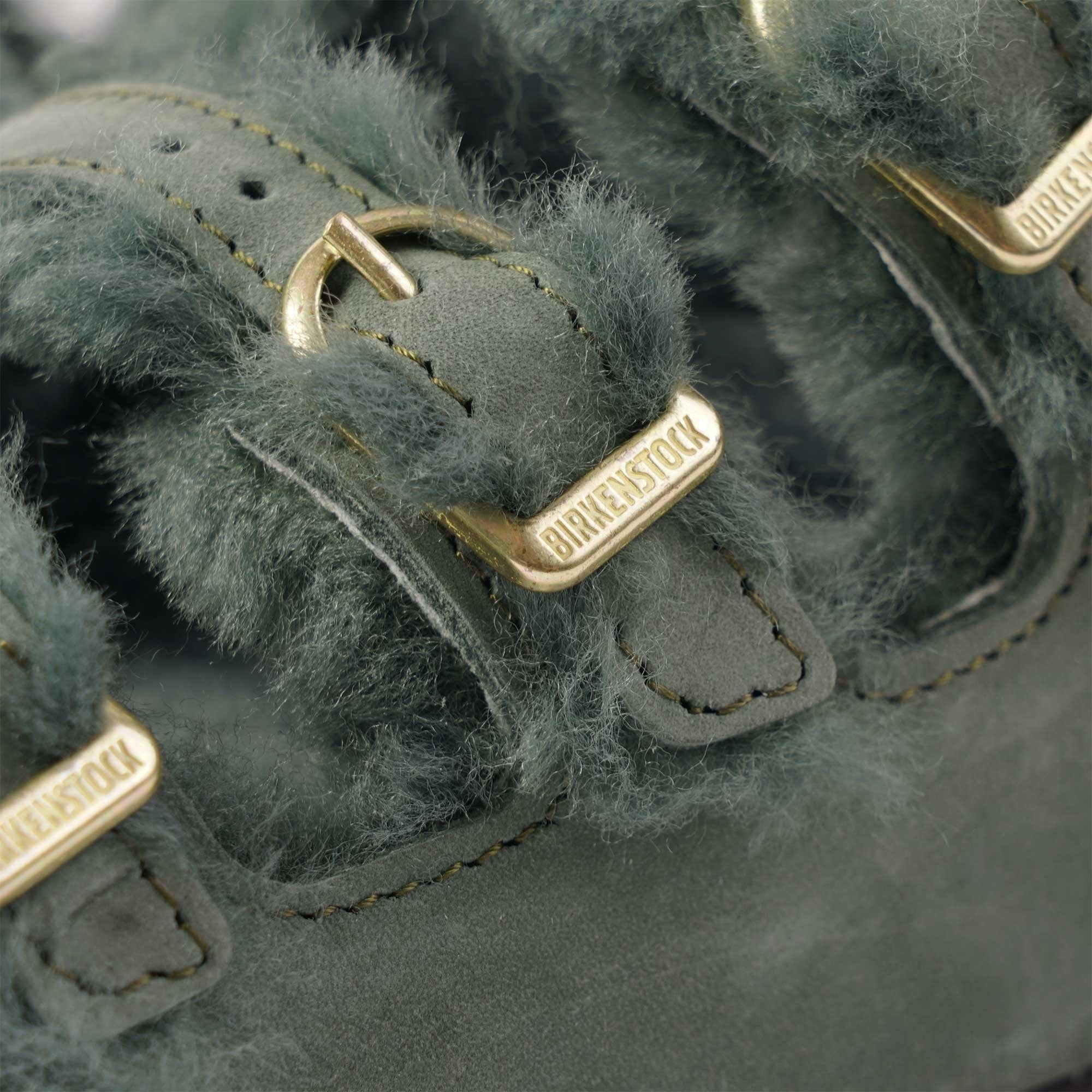 Birkenstock Womens Florida Shearling Sandals - Thyme