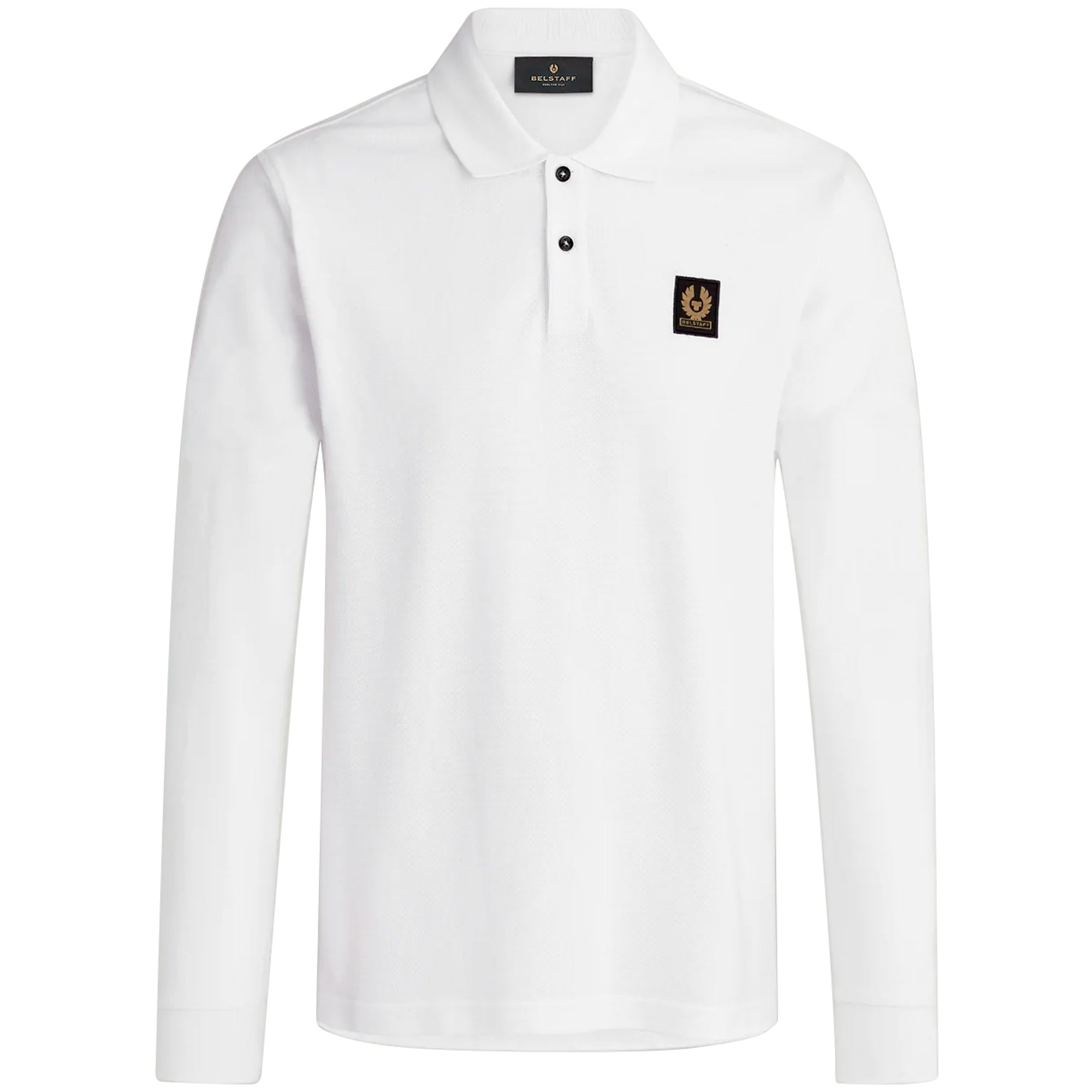 Long Sleeve Polo Shirt - White