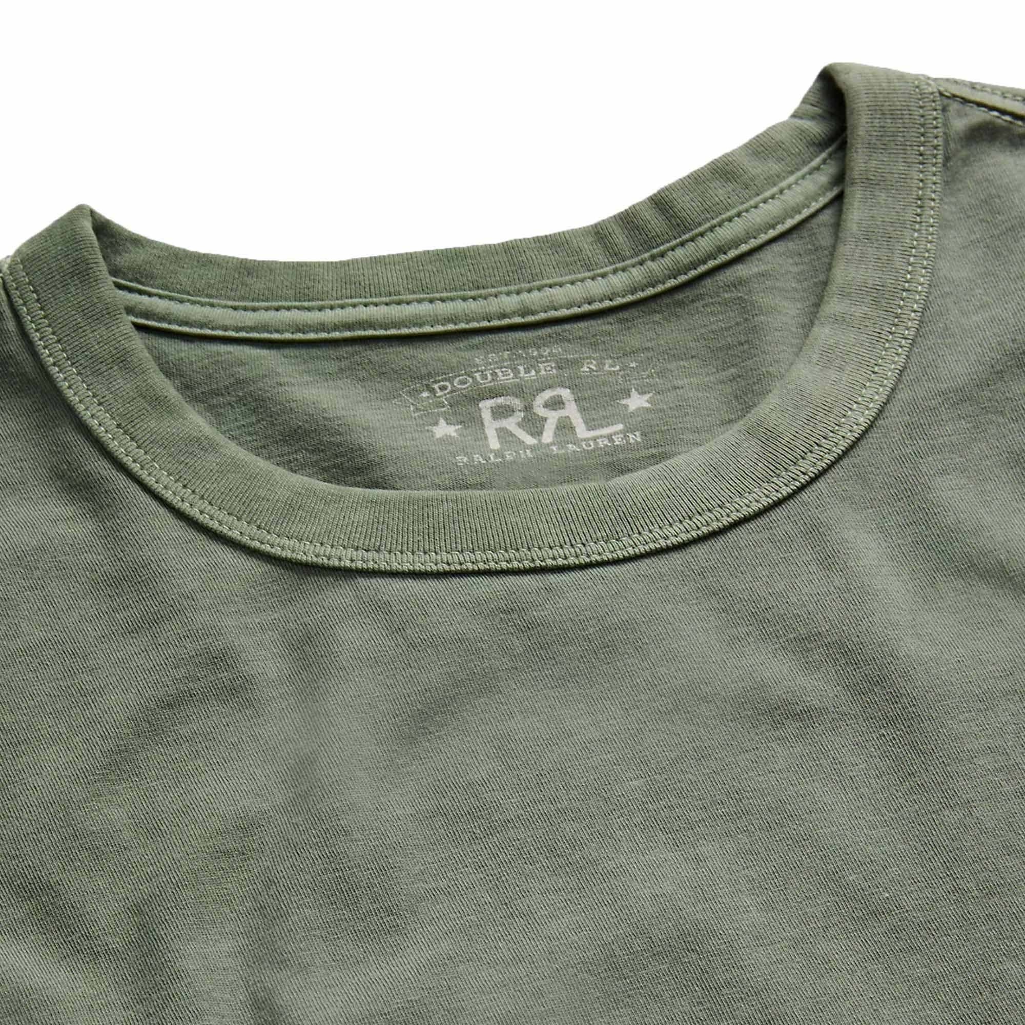 RRL by Ralph Lauren Garment-Dyed Crewneck T-Shirt -  Green