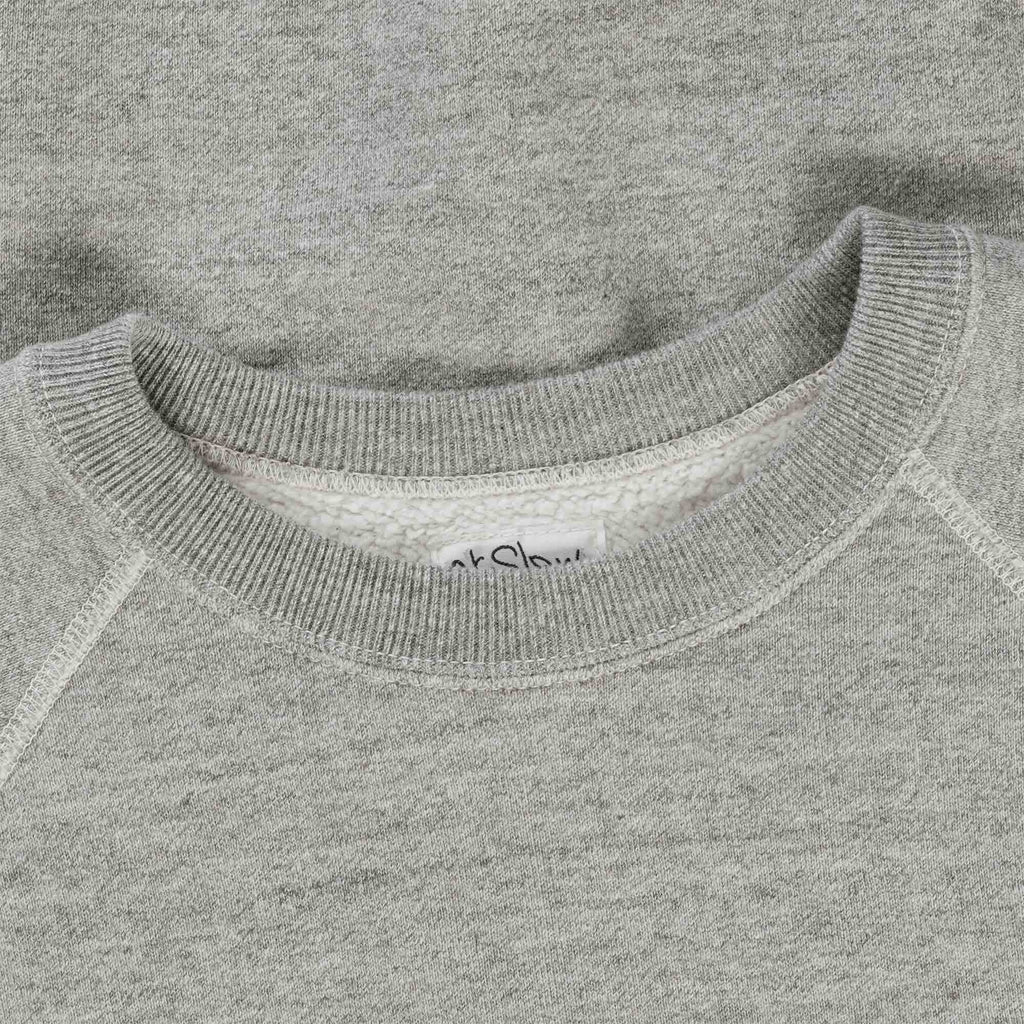 Loop Wheel Crew Neck Sweatshirt - Heather Grey