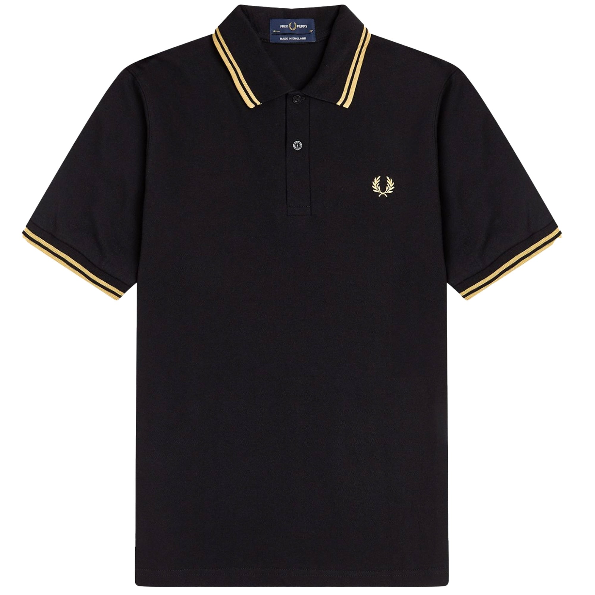 Fred Perry Reissues Twin Tipped Polo Shirt - Black & Gold