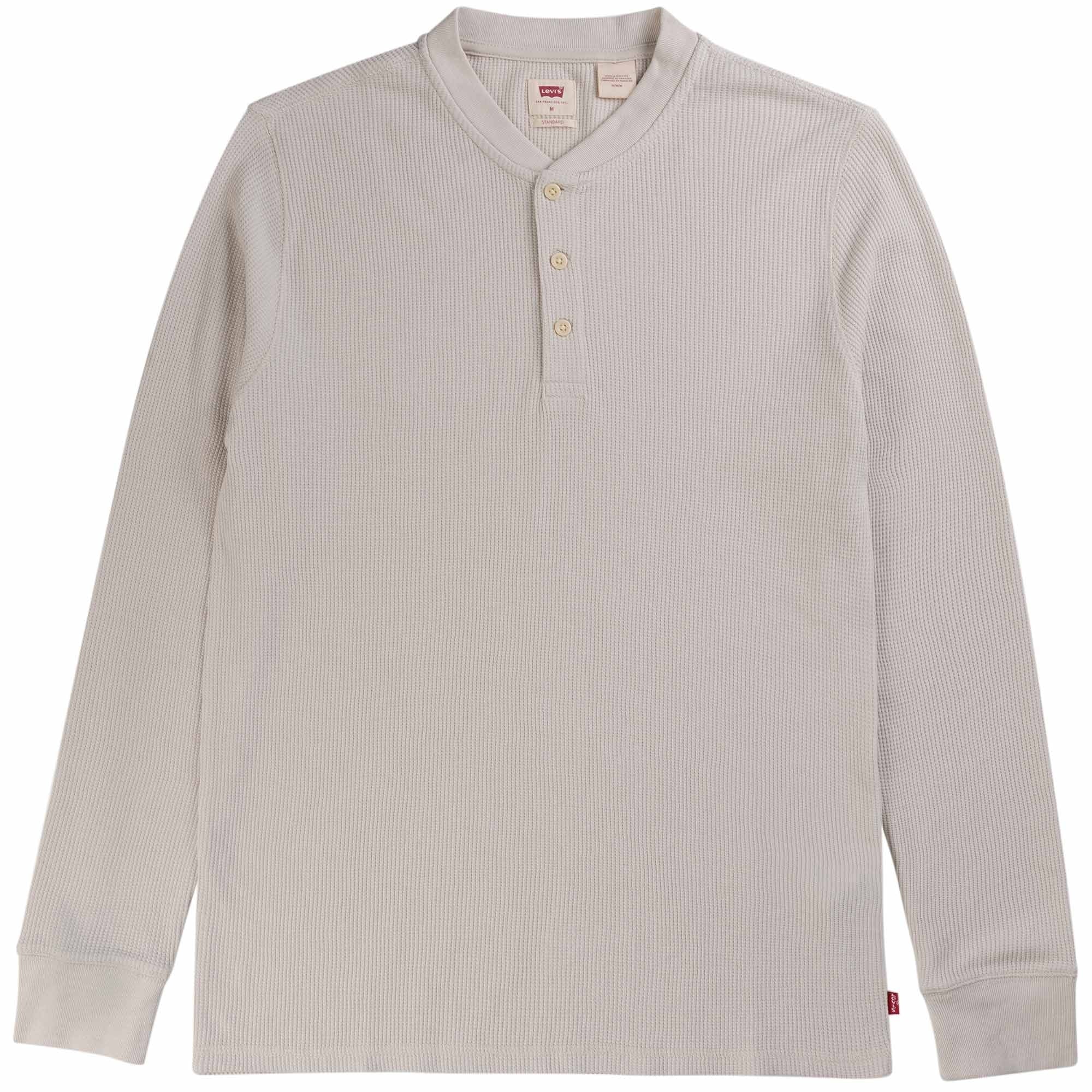 Levi's® Long Sleeve Thermal Henley Tee - Rainy Day