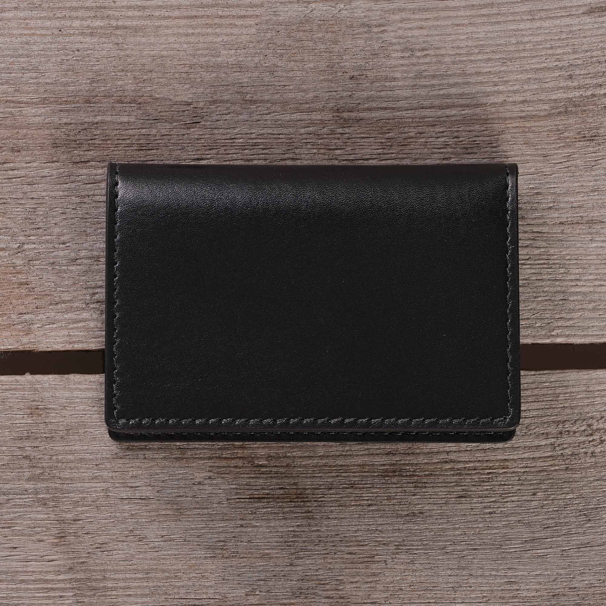 None Of The Above Leather Card Case - Black