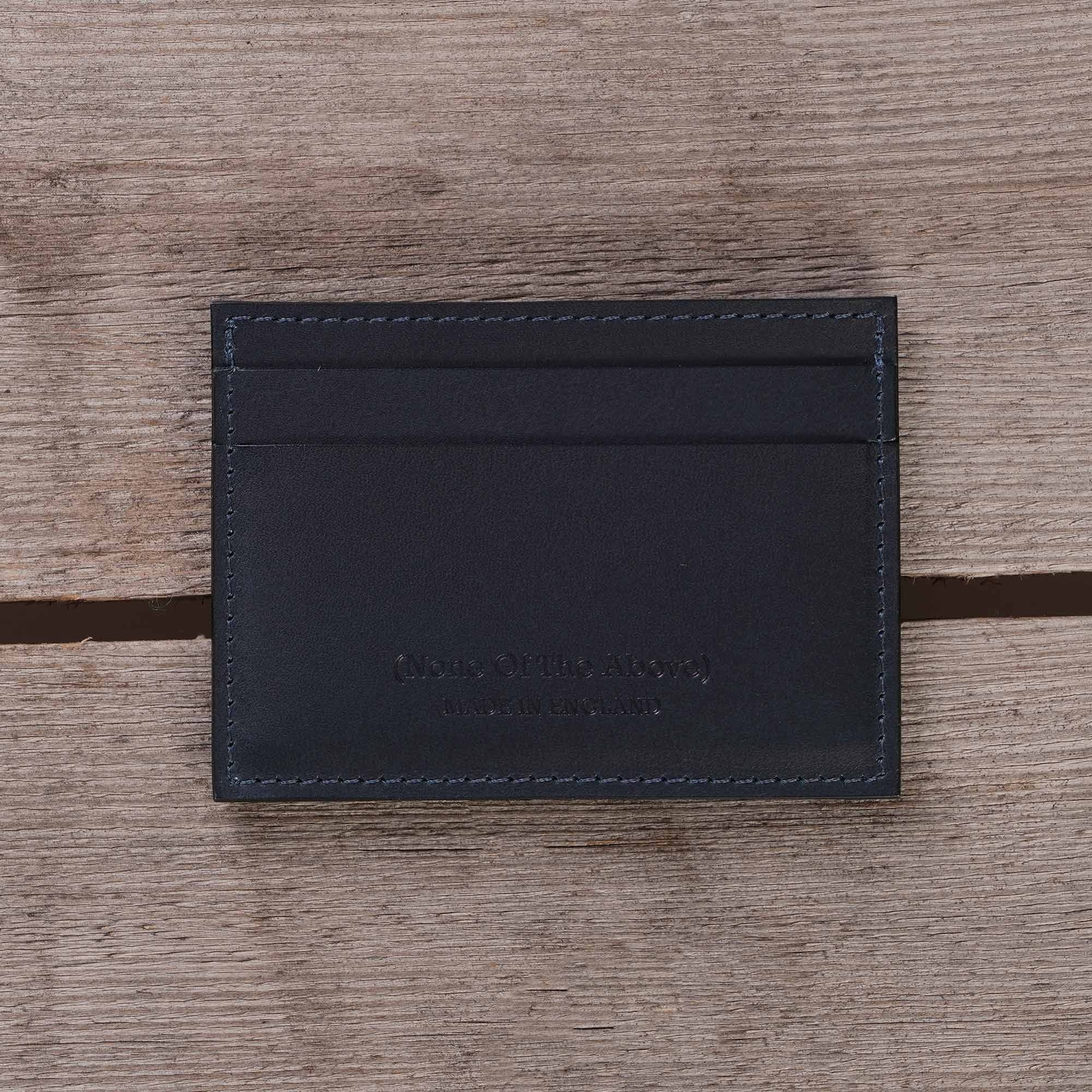 None Of The Above Leather Cardholder - Atlantic Blue
