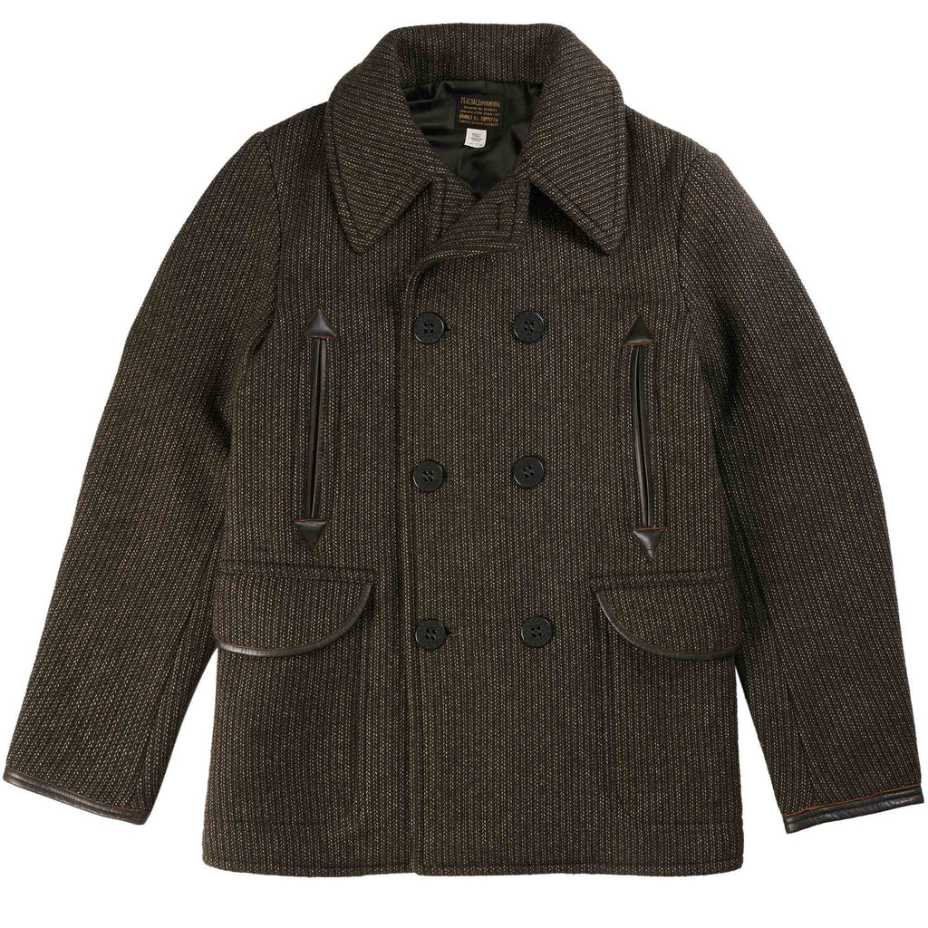 RRL by Ralph Lauren Wool Peacoat Jacket - Charcoal