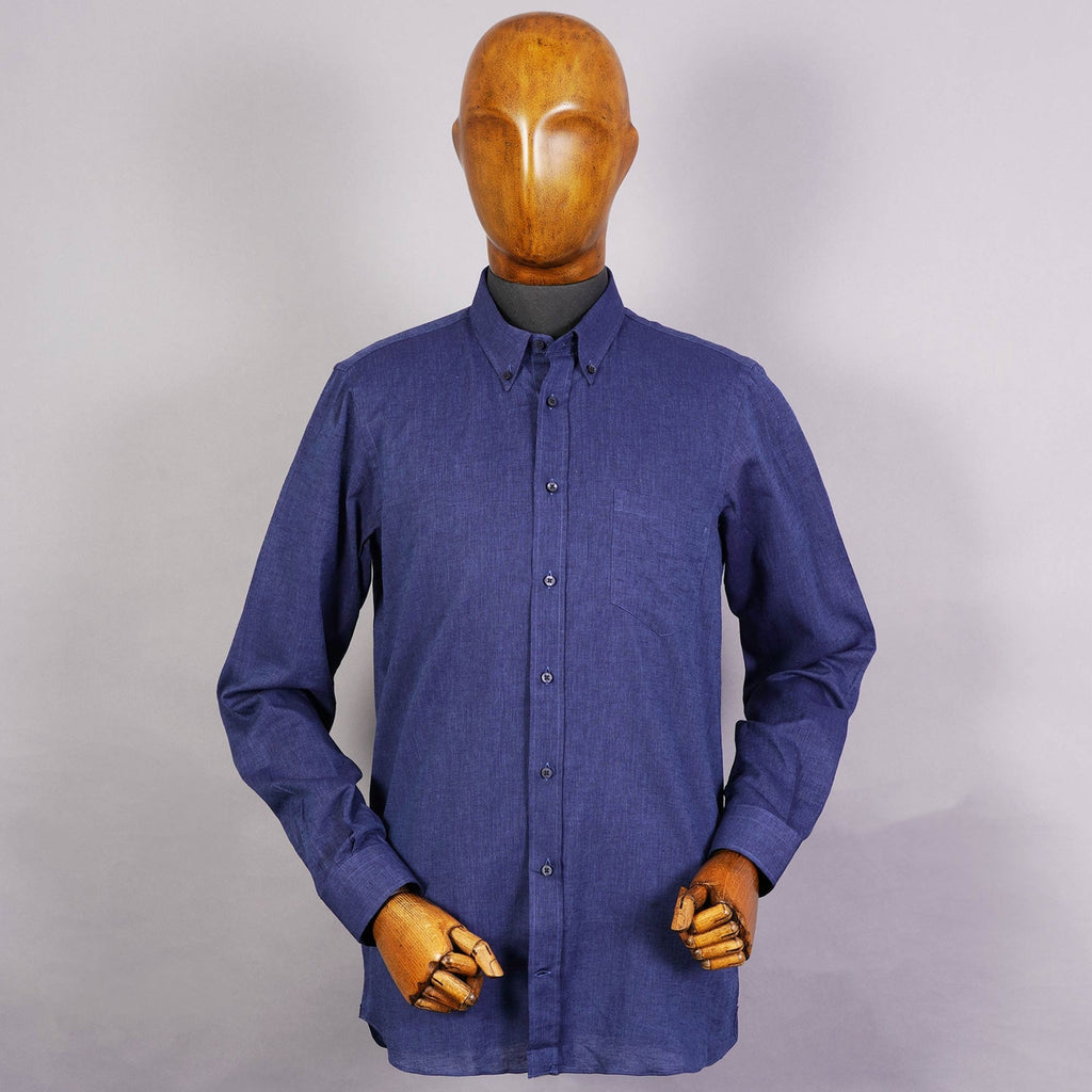 None Of The Above Linen Shirt - Navy