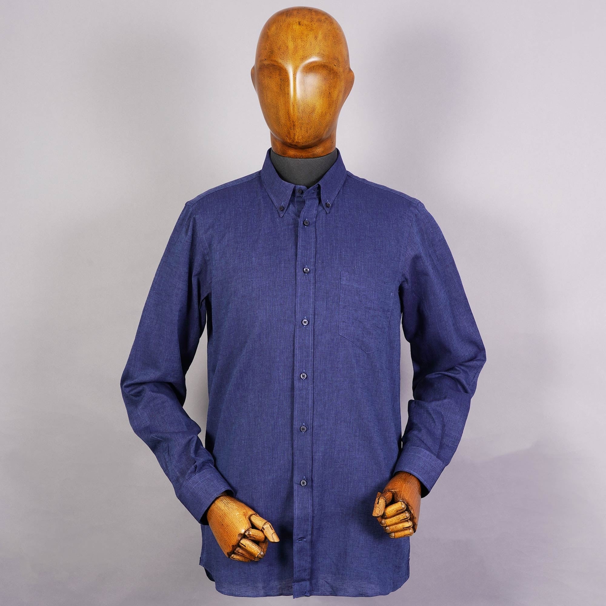 None Of The Above Linen Shirt - Navy