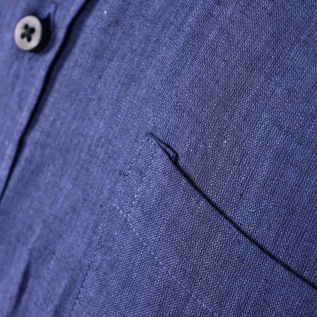 None Of The Above Linen Shirt - Navy