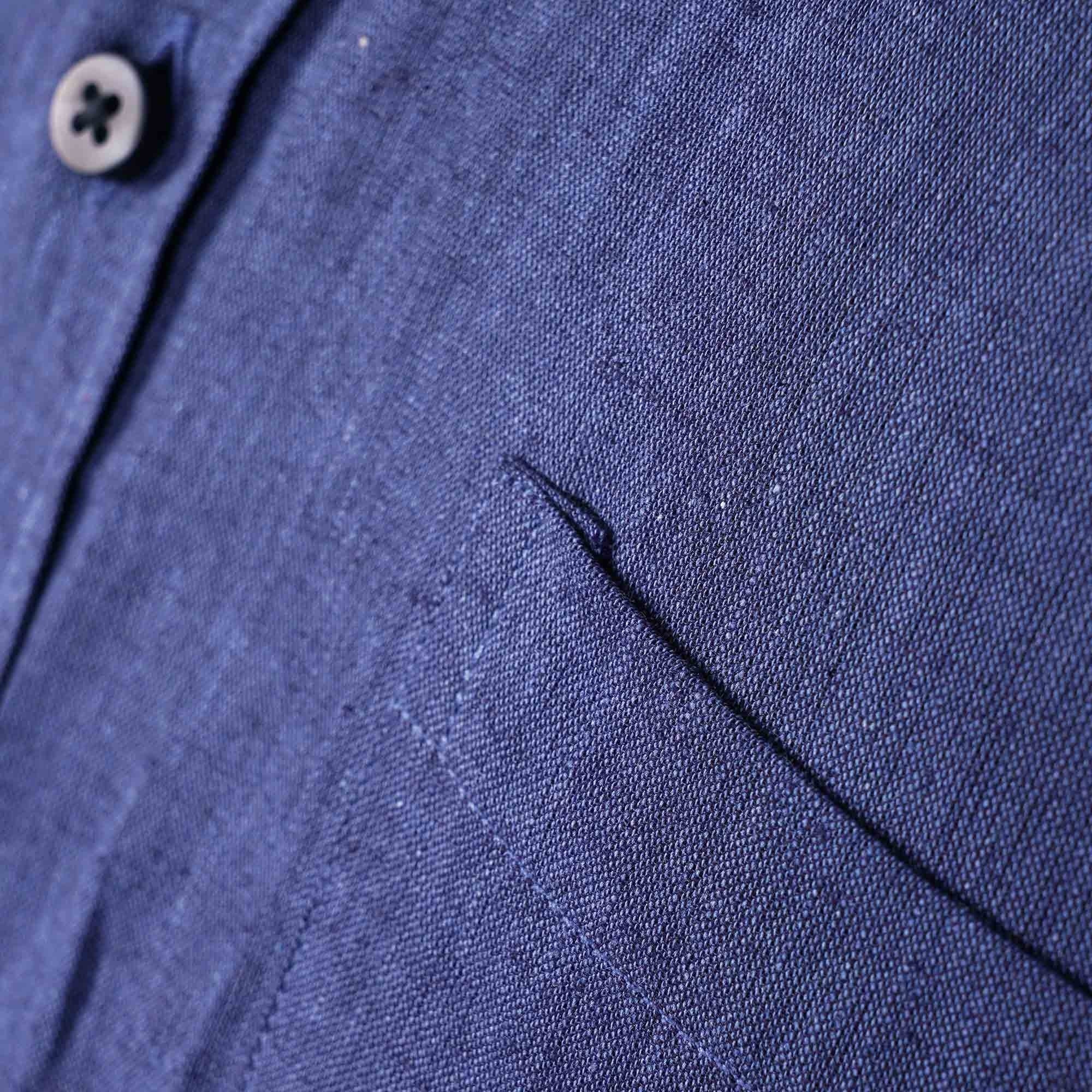 None Of The Above Linen Shirt - Navy