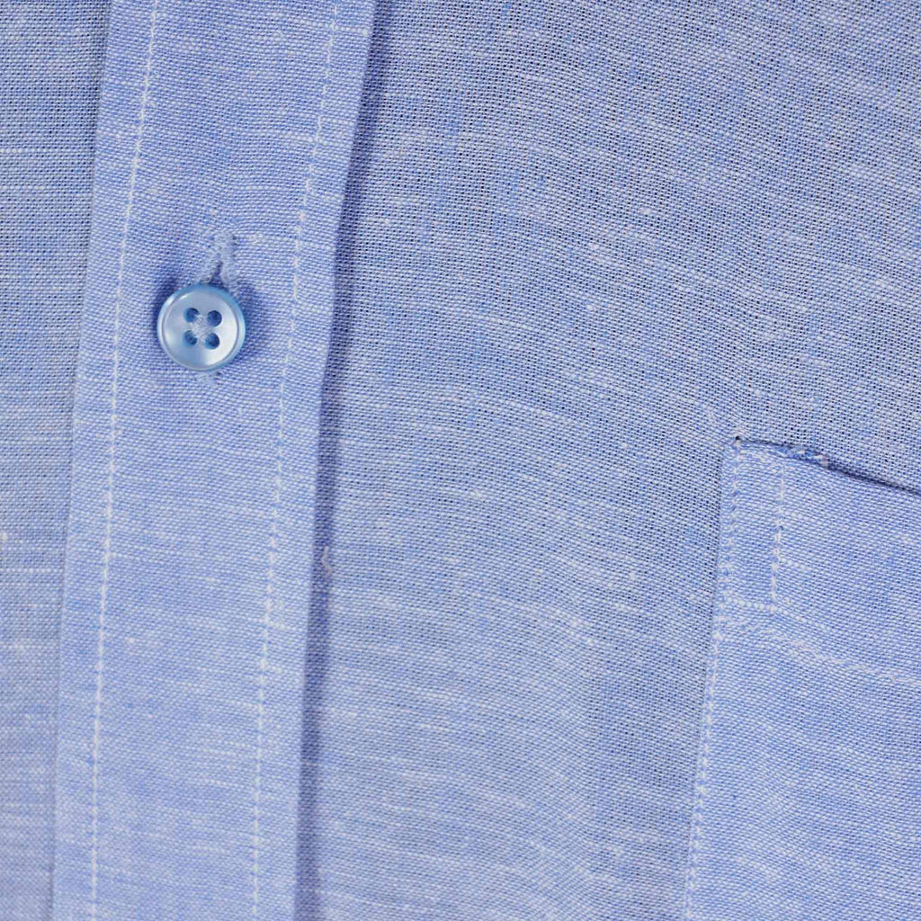 None Of The Above Linen Shirt - Blue