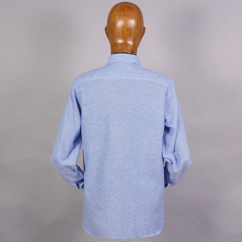 None Of The Above Linen Shirt - Blue