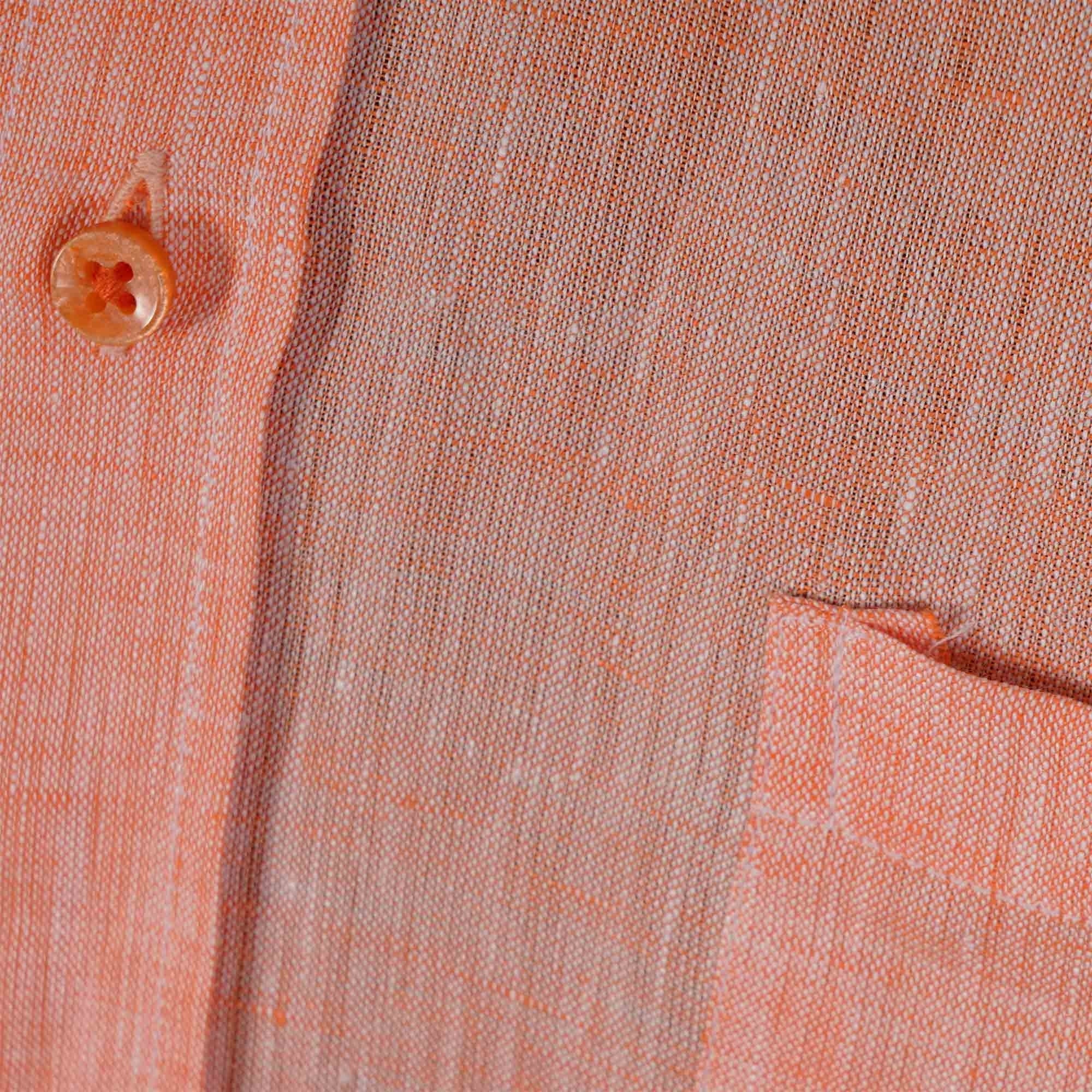 None Of The Above Linen Shirt - Orange