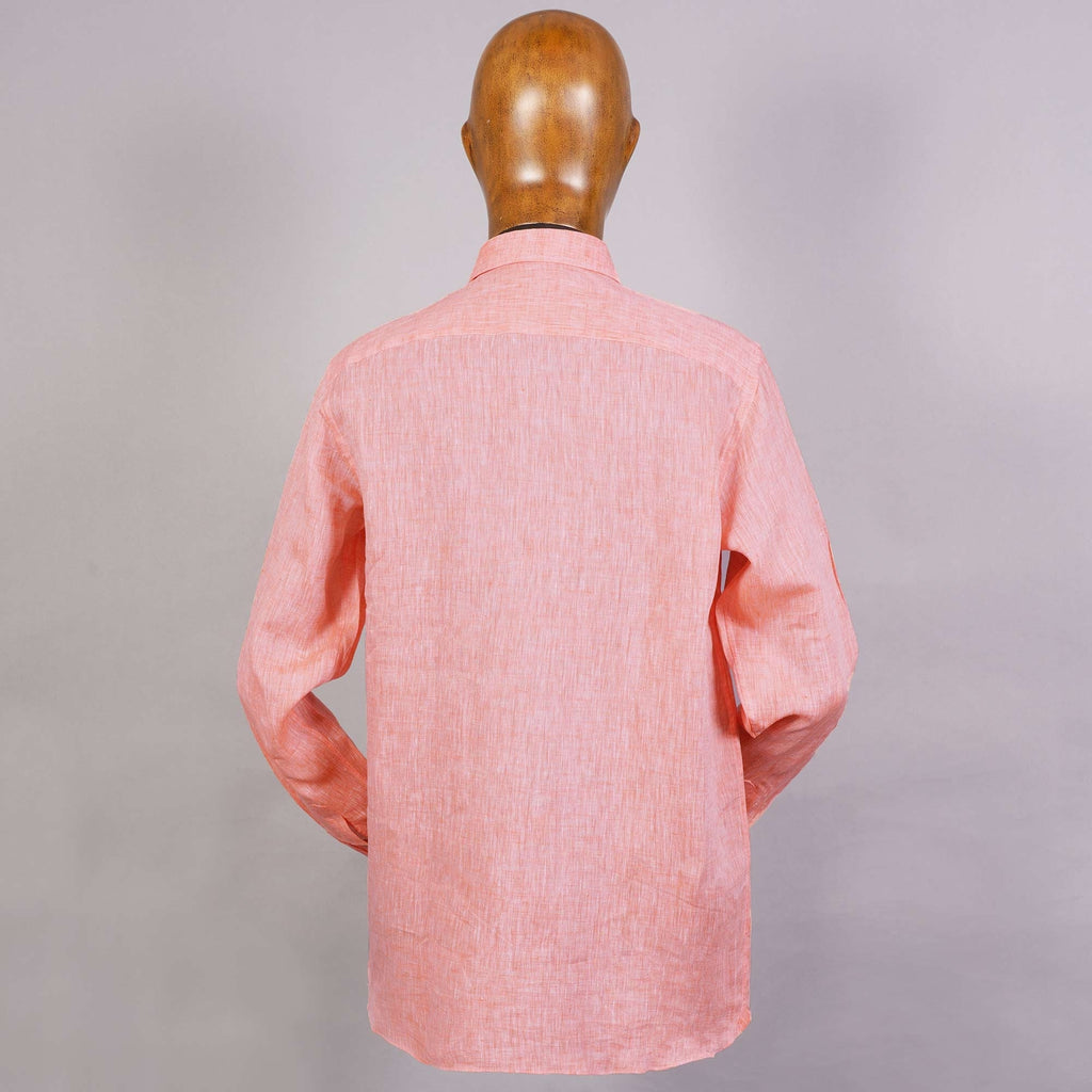 None Of The Above Linen Shirt - Orange
