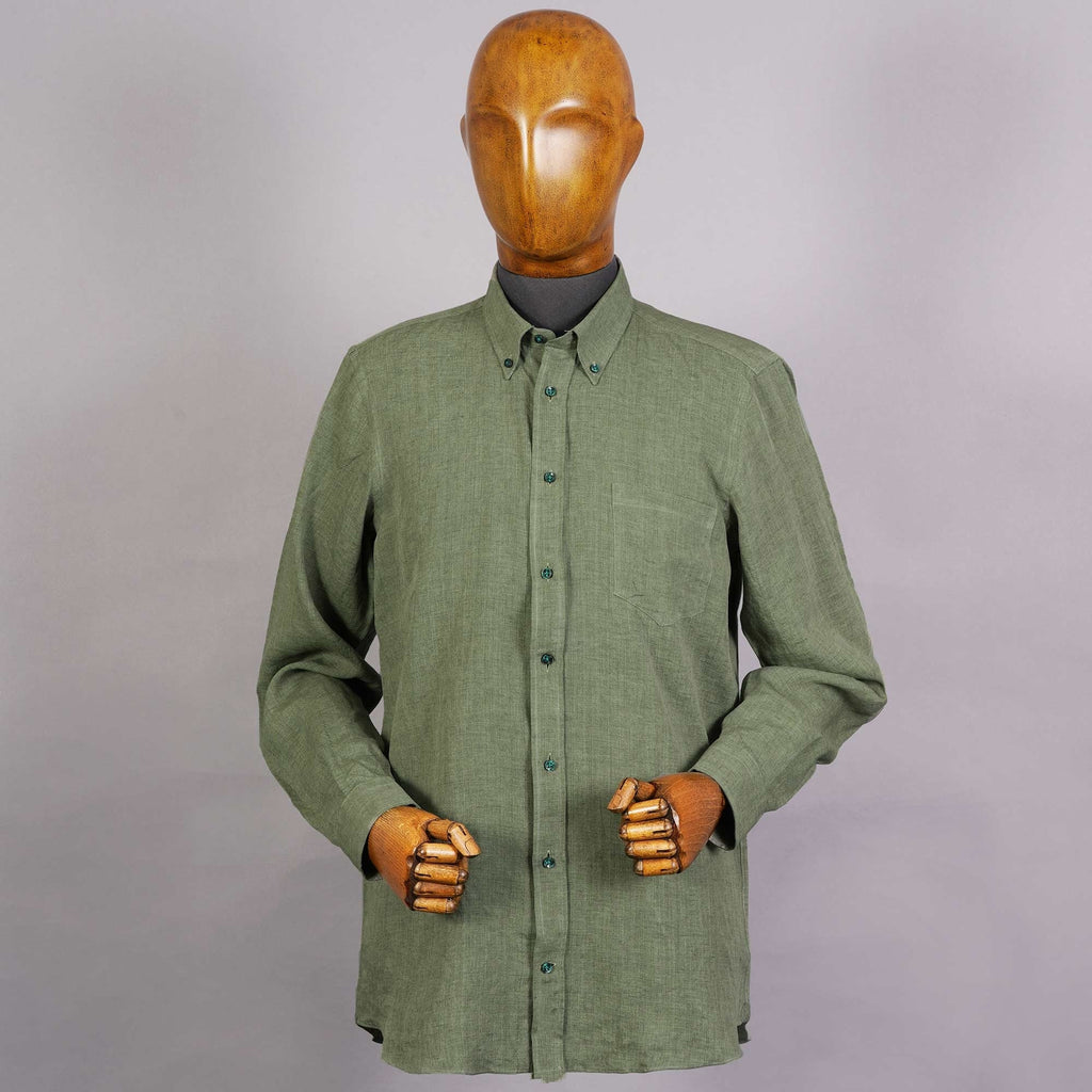None Of The Above Linen Shirt - Khaki
