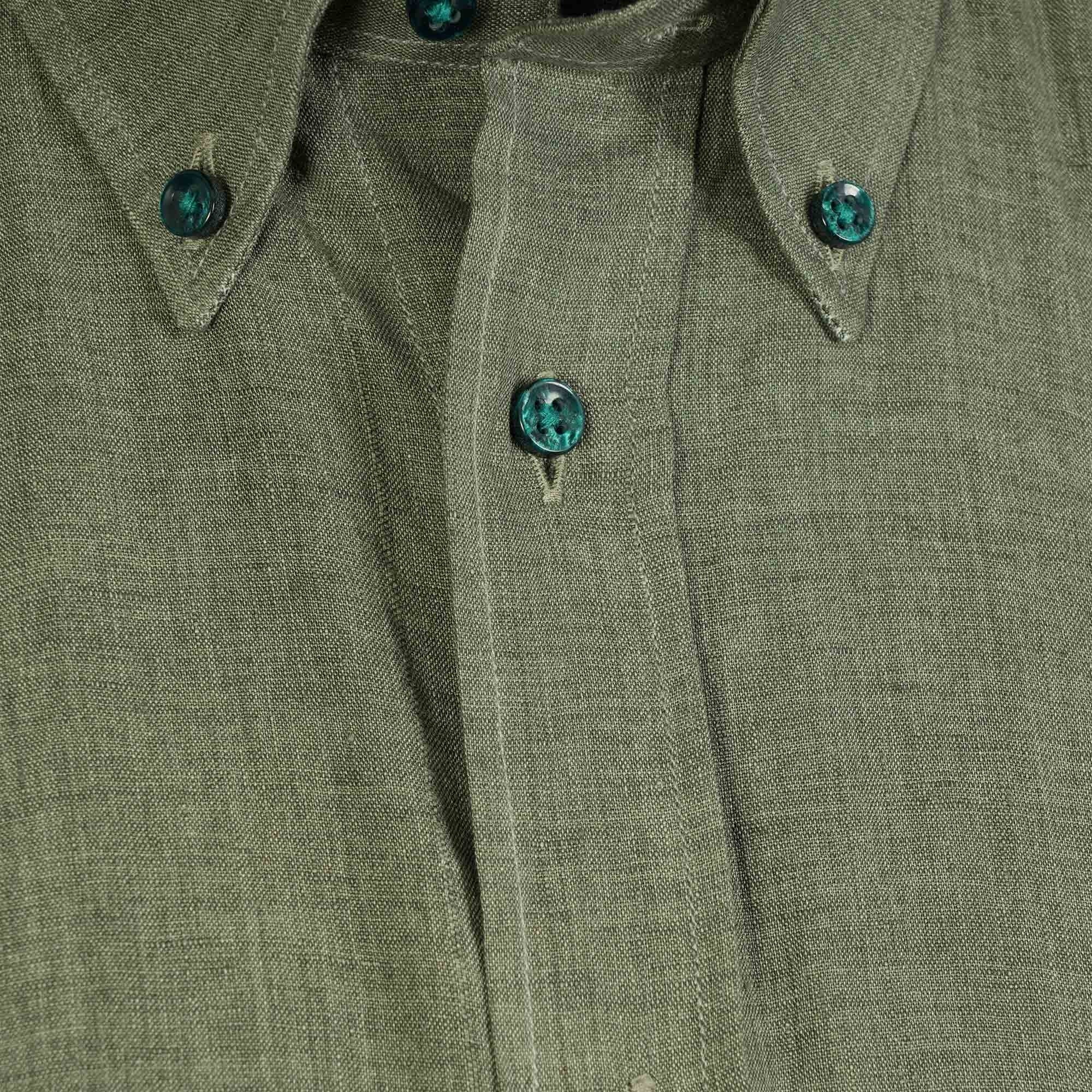 None Of The Above Linen Shirt - Khaki