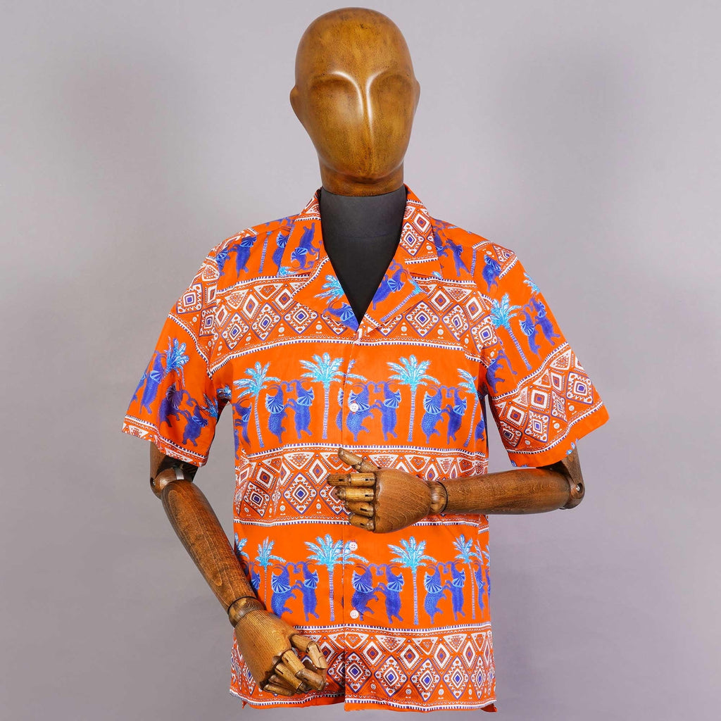 None Of The Above Camicia Bowling Shirt - Orange