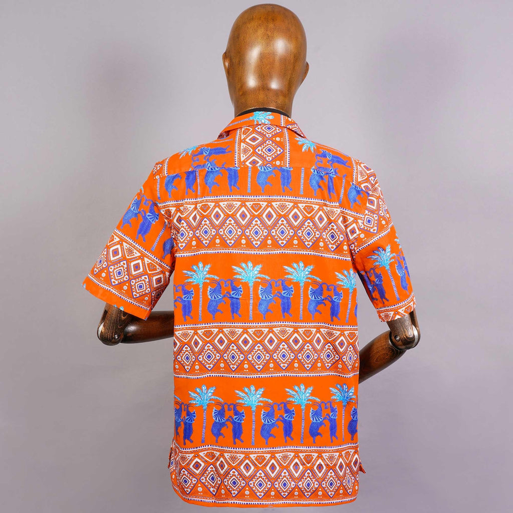 None Of The Above Camicia Bowling Shirt - Orange