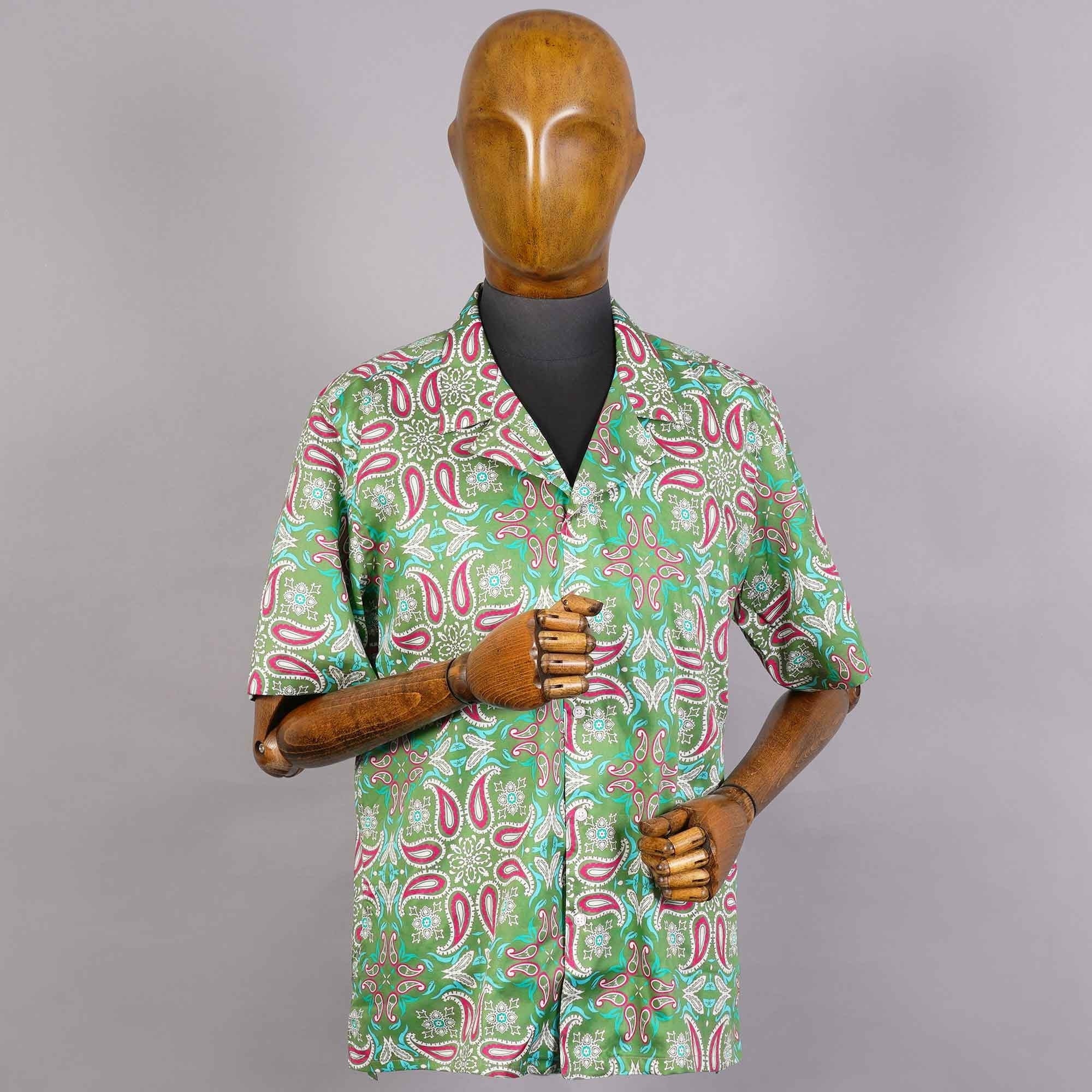 None Of The Above Camicia Bowling Shirt - Green
