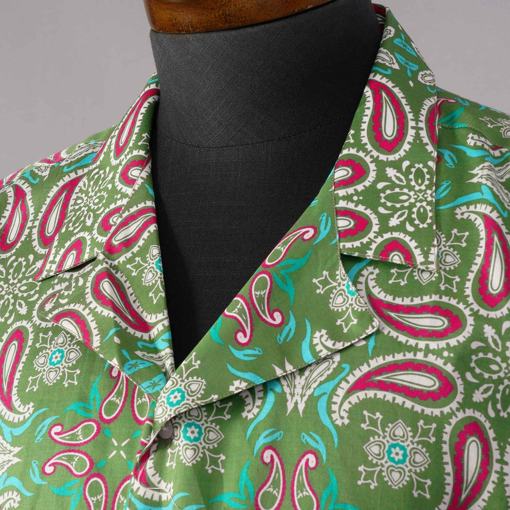 None Of The Above Camicia Bowling Shirt - Green