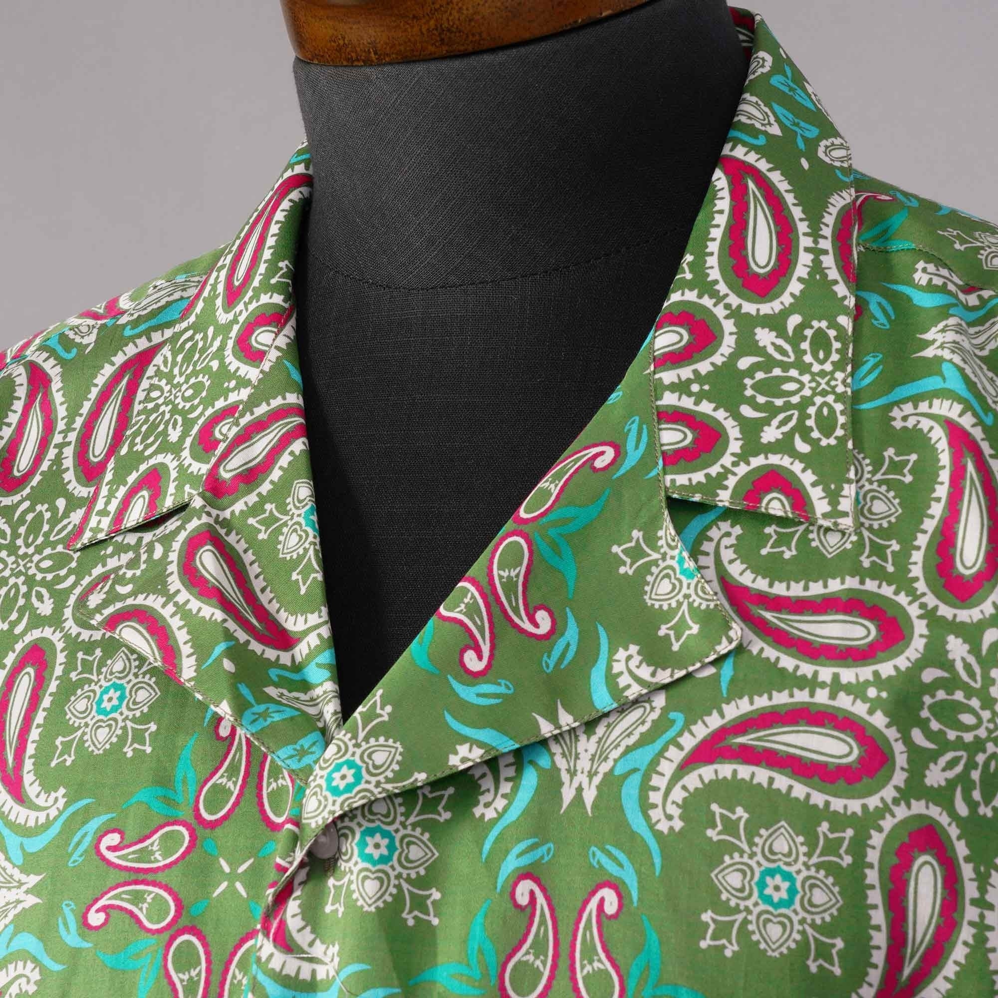 None Of The Above Camicia Bowling Shirt - Green