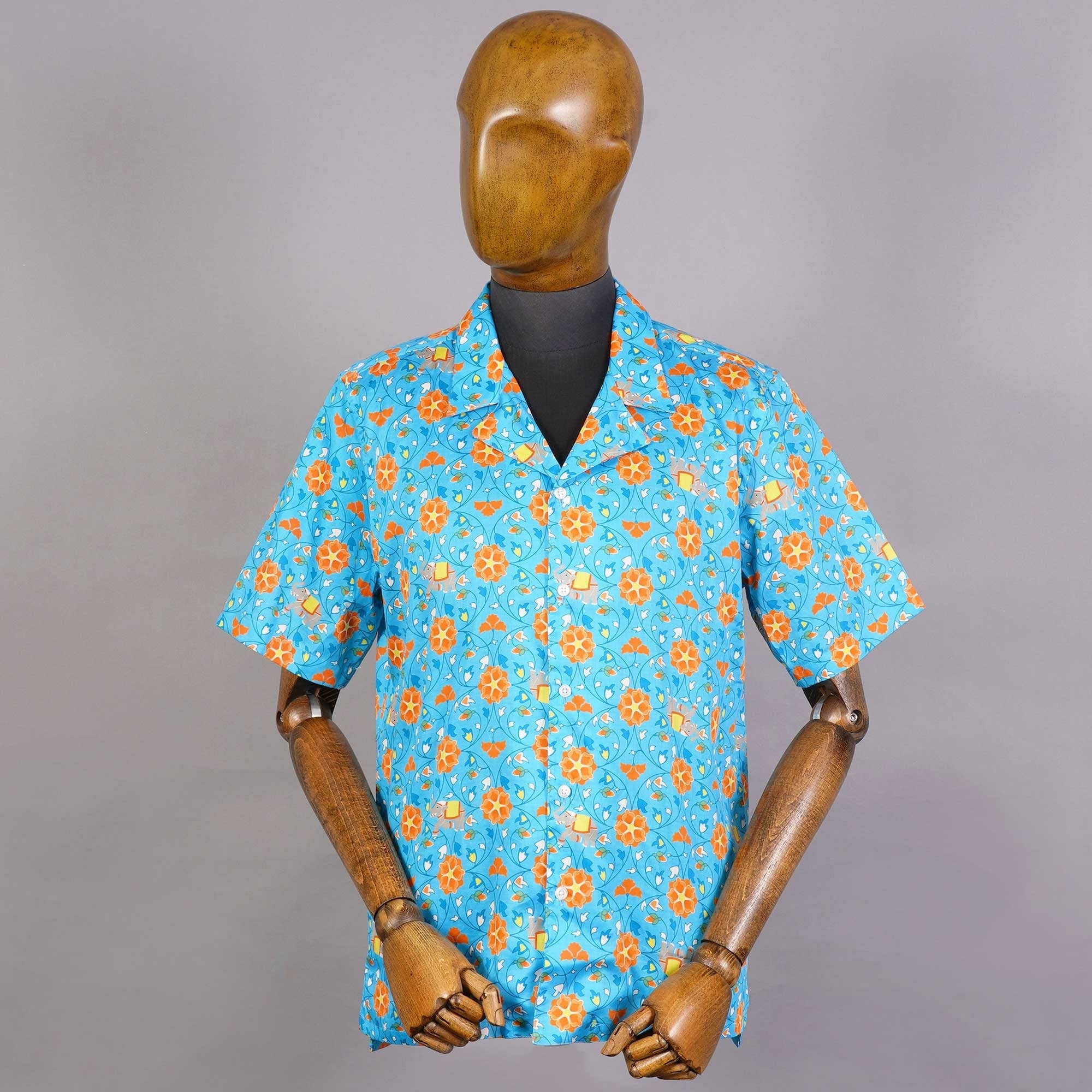 None Of The Above Camicia Bowling Shirt - Light Blue