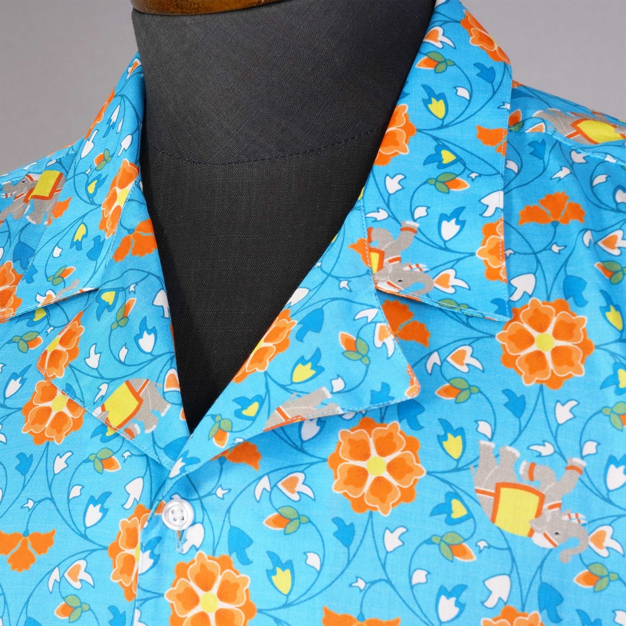 None Of The Above Camicia Bowling Shirt - Light Blue