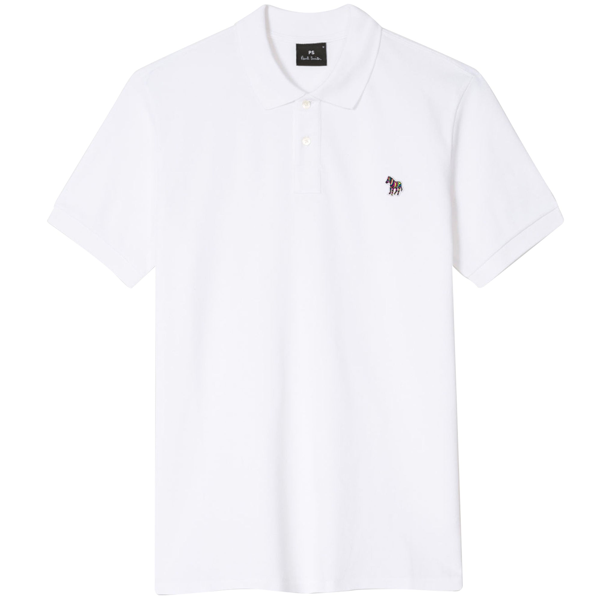Paul Smith Cotton-Piqu  Zebra Polo Shirt - White