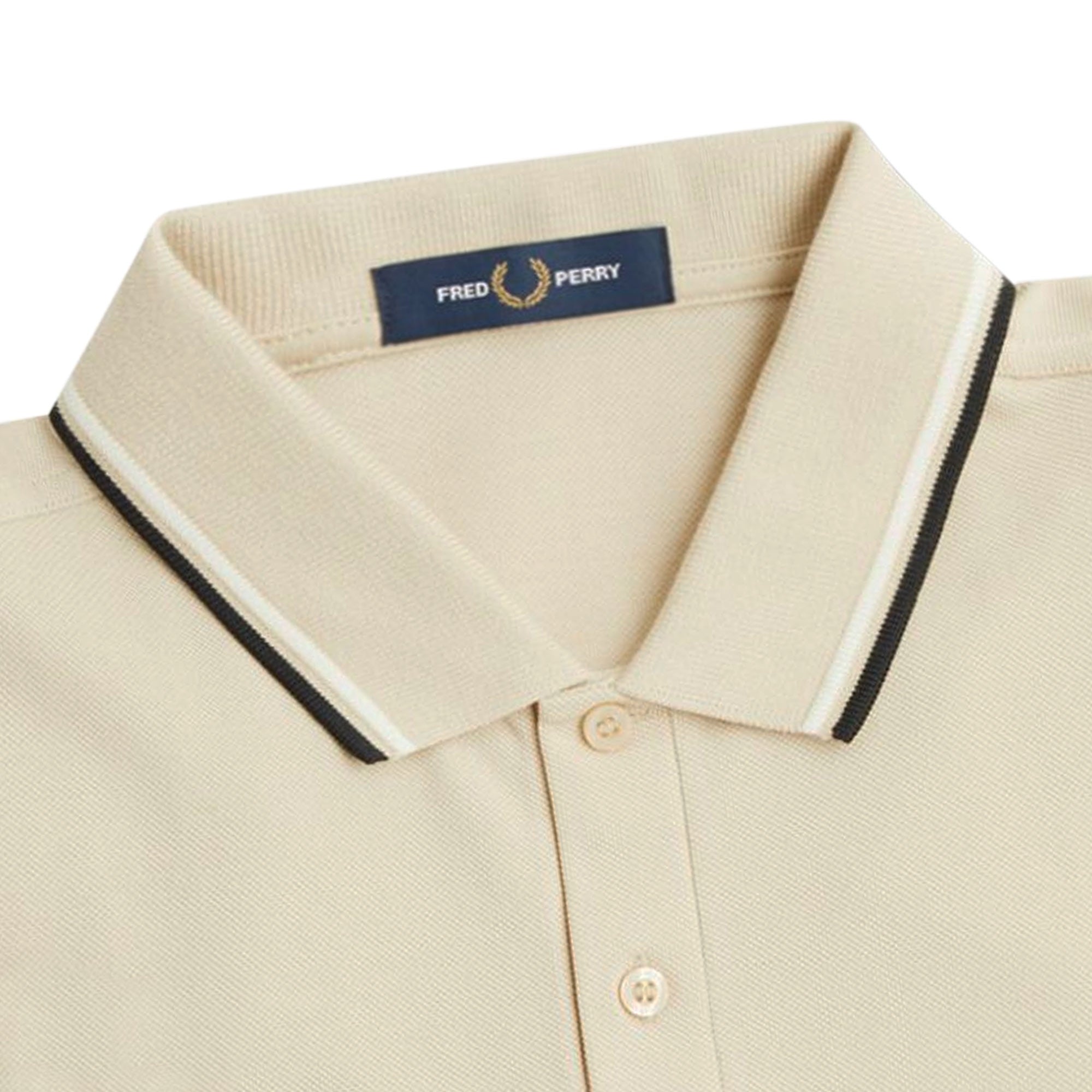 Fred Perry M3600 Twin Tipped Polo Shirt - Oatmeal