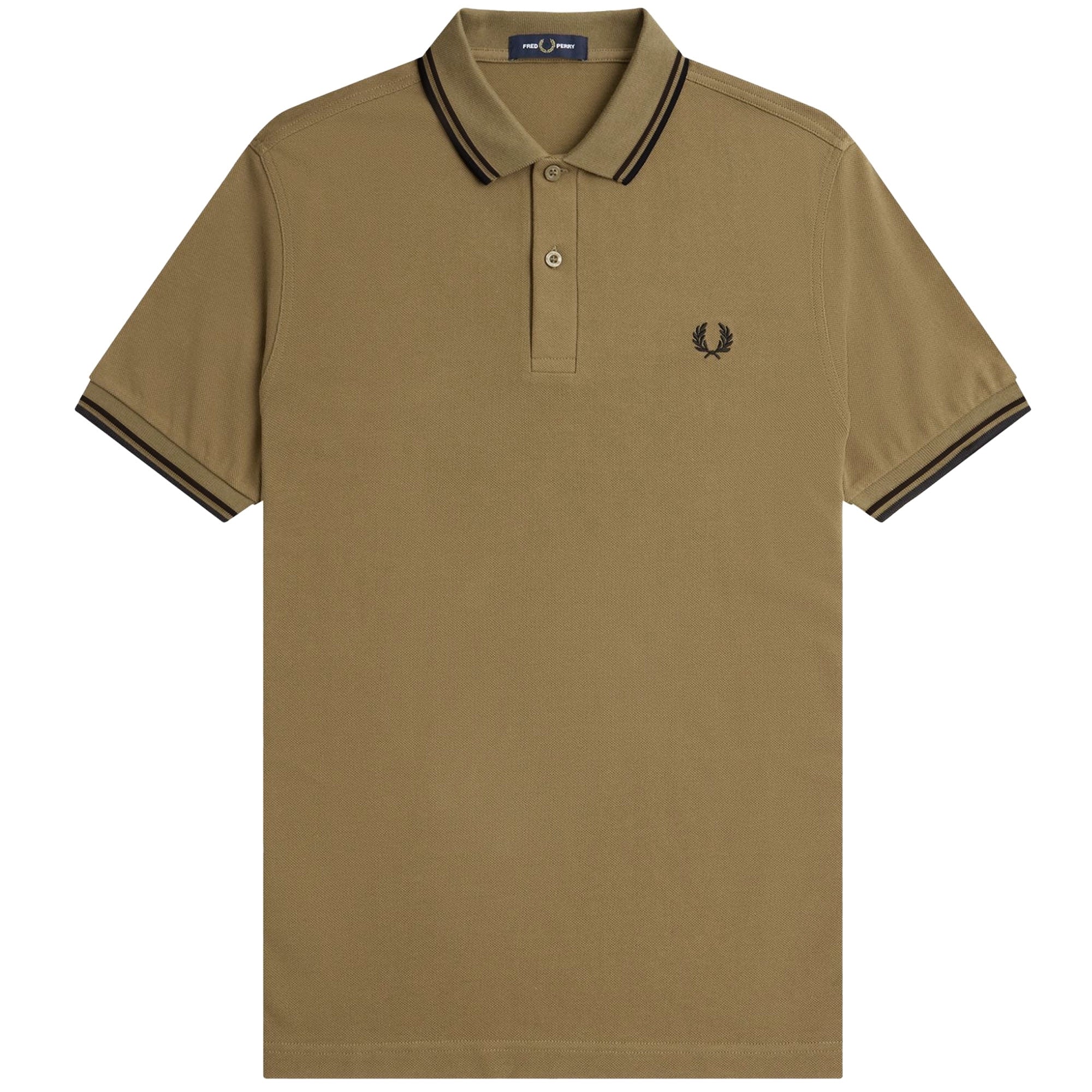 Fred Perry M3600 Twin Tipped Polo Shirt - Warm Stone