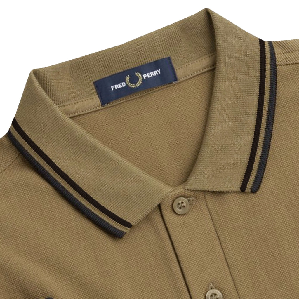 Fred Perry M3600 Twin Tipped Polo Shirt - Warm Stone