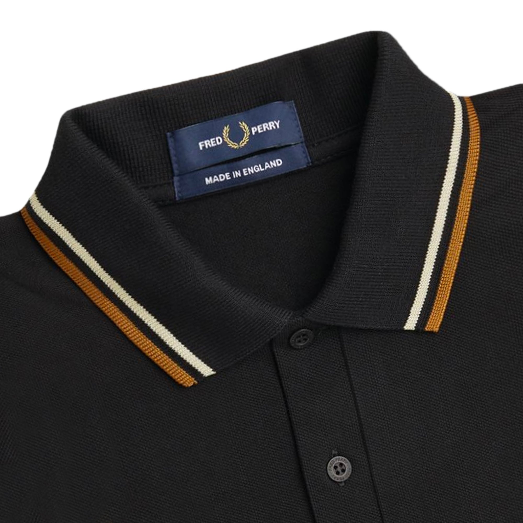 M12 Twin Tipped Polo Shirt - Black and Oat