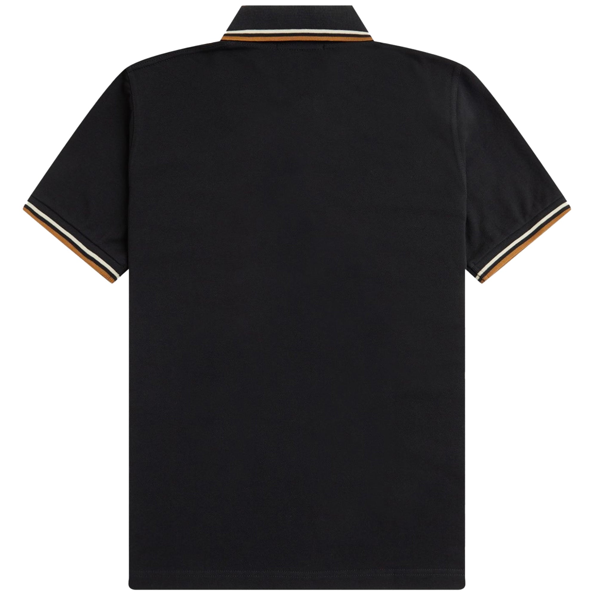 Fred Perry M12 Twin Tipped Polo Shirt - Black and Oat – Stuarts London