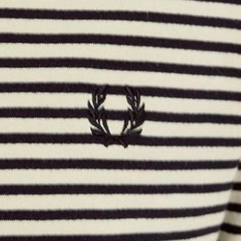 Fred Perry Fine Stripe Heavyweight T-Shirt - Oatmeal