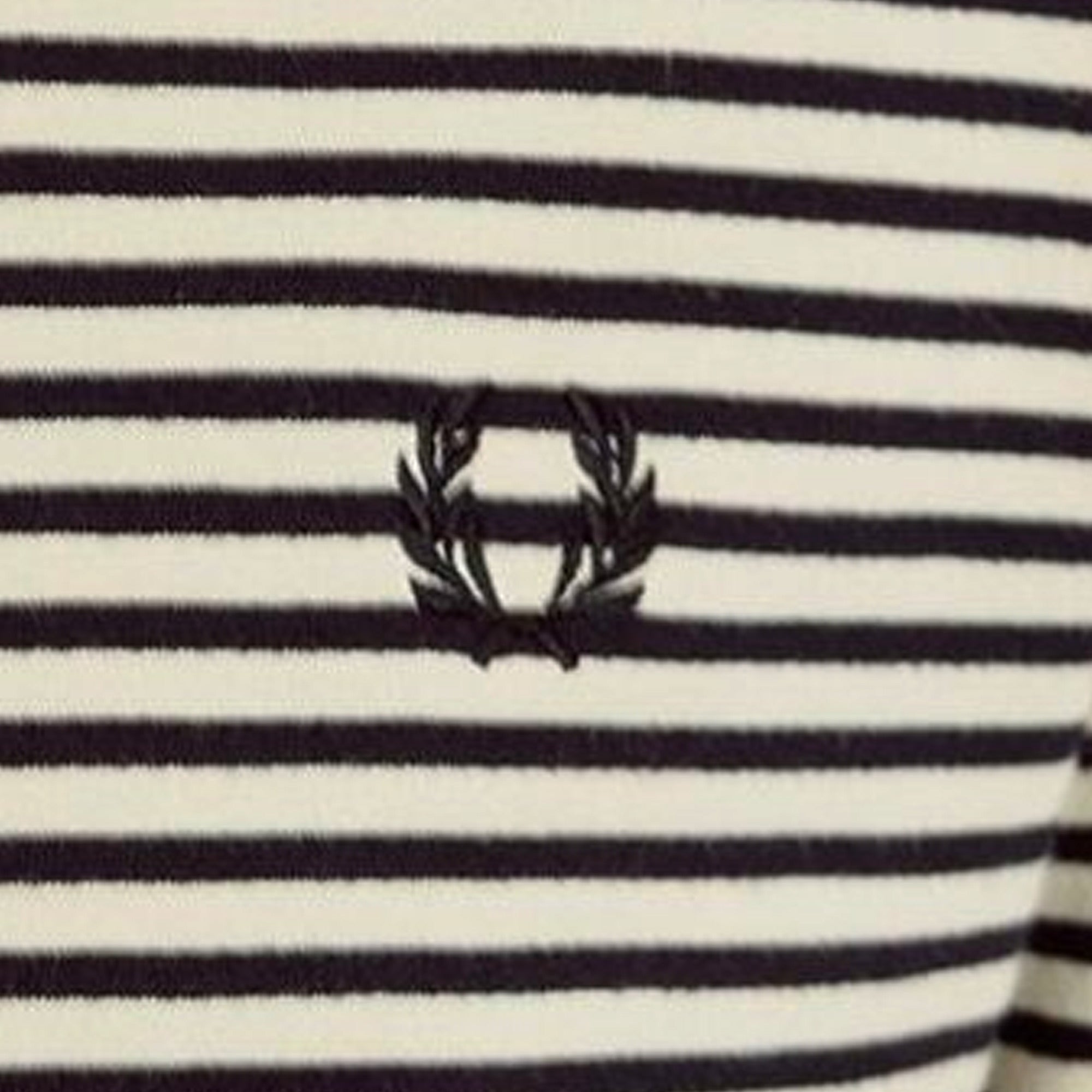 Fred Perry Fine Stripe Heavyweight T-Shirt - Oatmeal