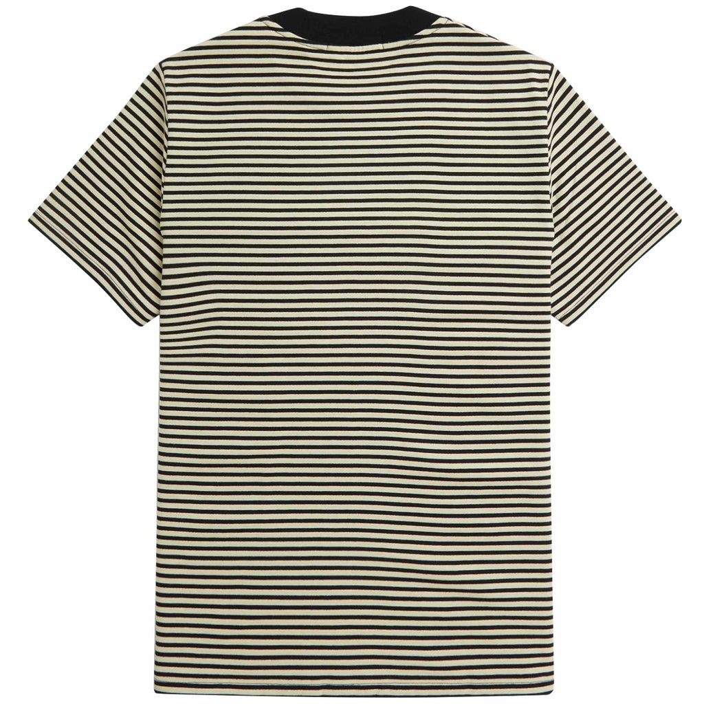 Fred Perry Fine Stripe Heavyweight T-Shirt - Oatmeal