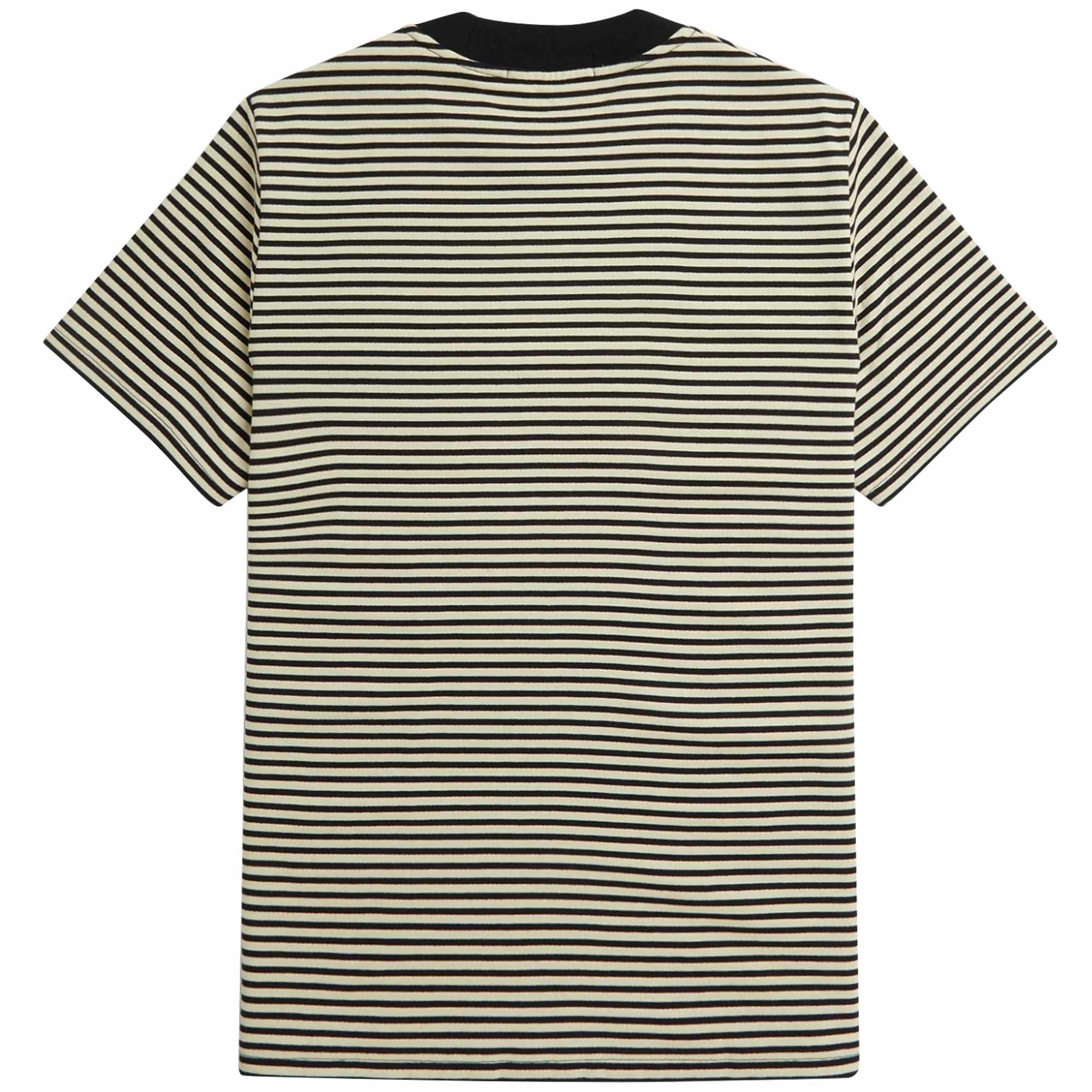 Fred Perry Fine Stripe Heavyweight T-Shirt - Oatmeal