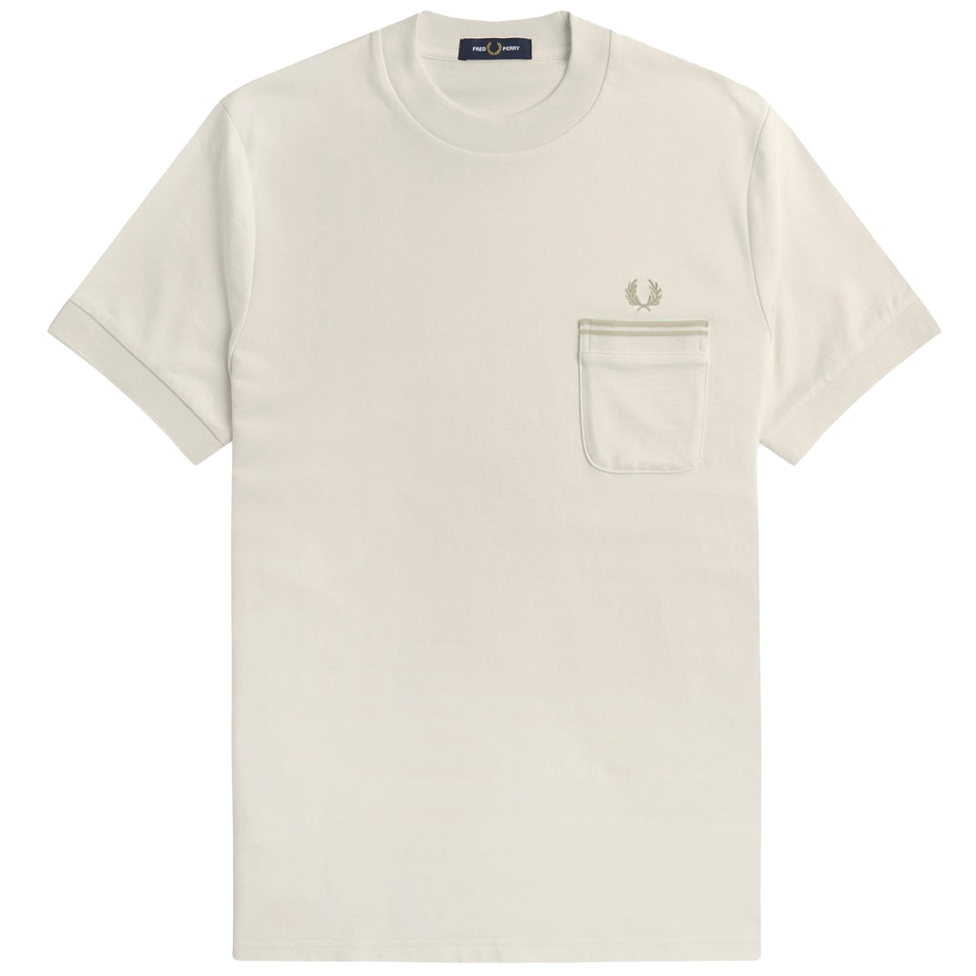 Fred Perry Loopback Jersey Pocket T-Shirt - Ecru