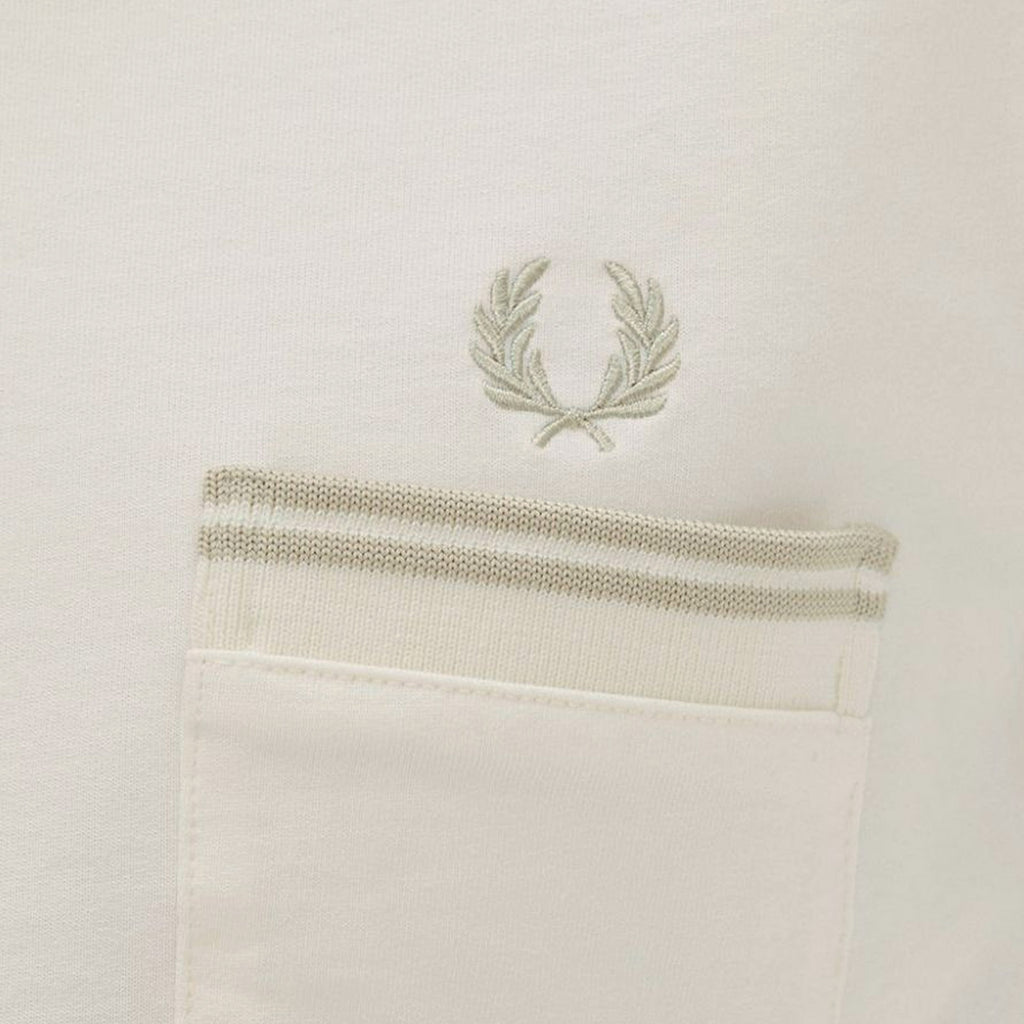 Fred Perry Loopback Jersey Pocket T-Shirt - Ecru