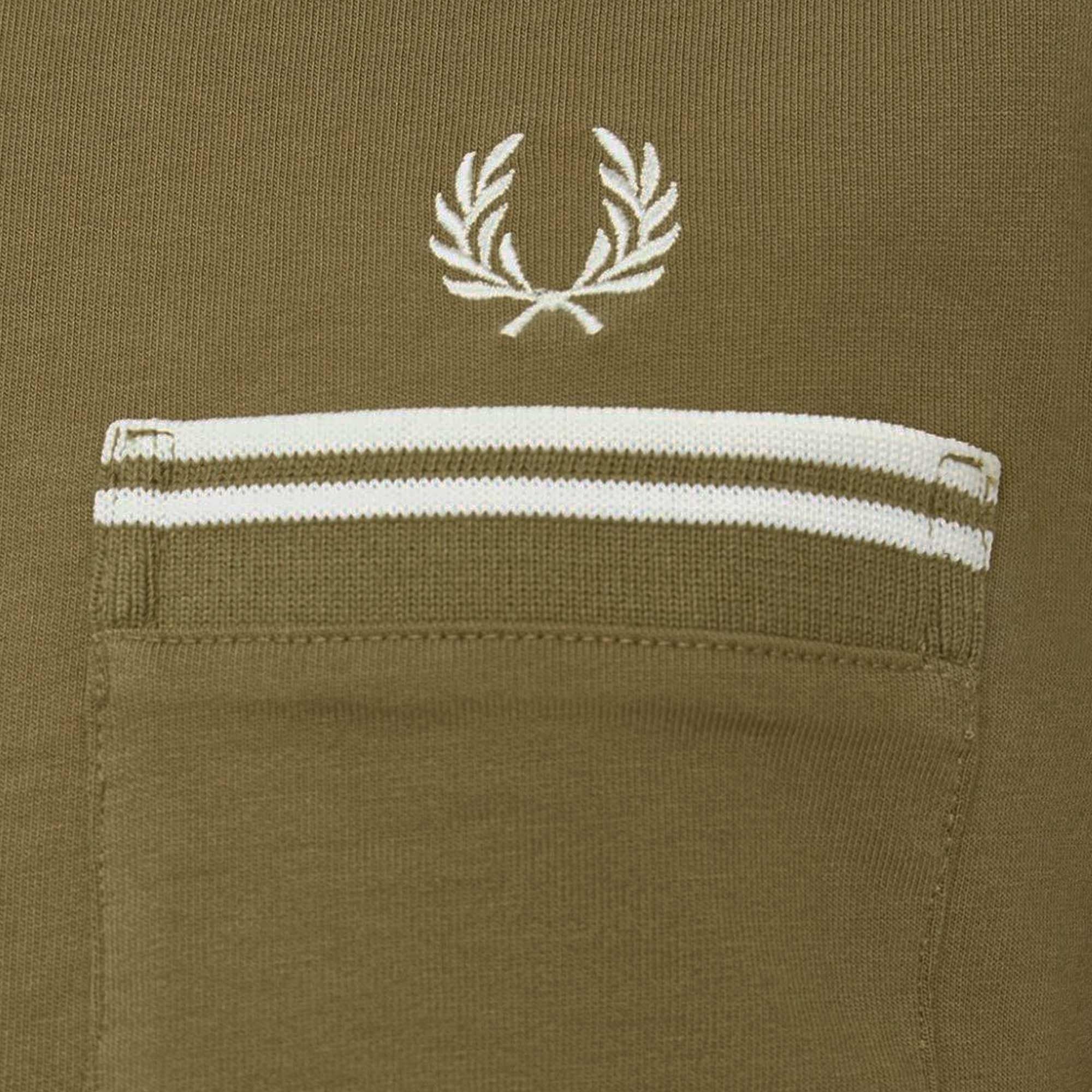 Fred Perry Loopback Jersey Pocket T-Shirt - Shaded Stone