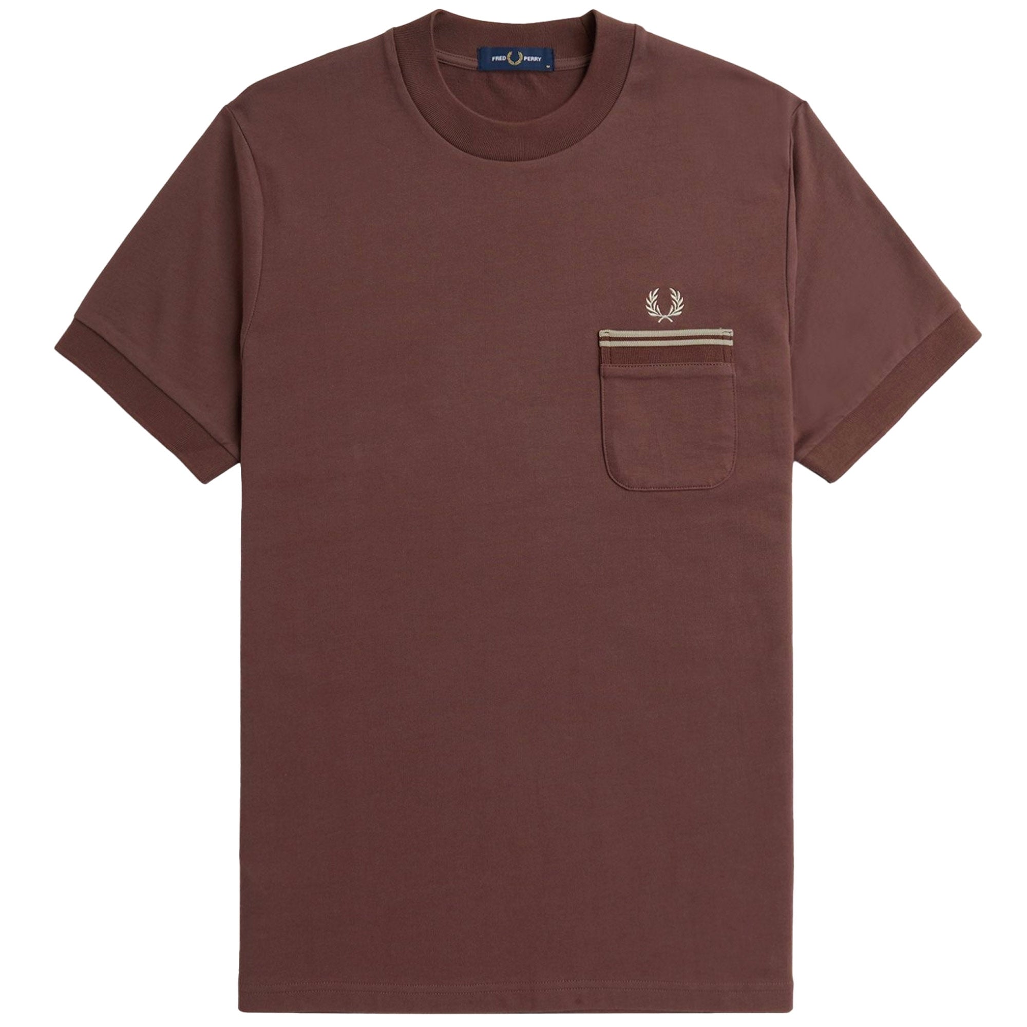 Fred Perry Loopback Jersey Pocket T-Shirt - Carrington Brick