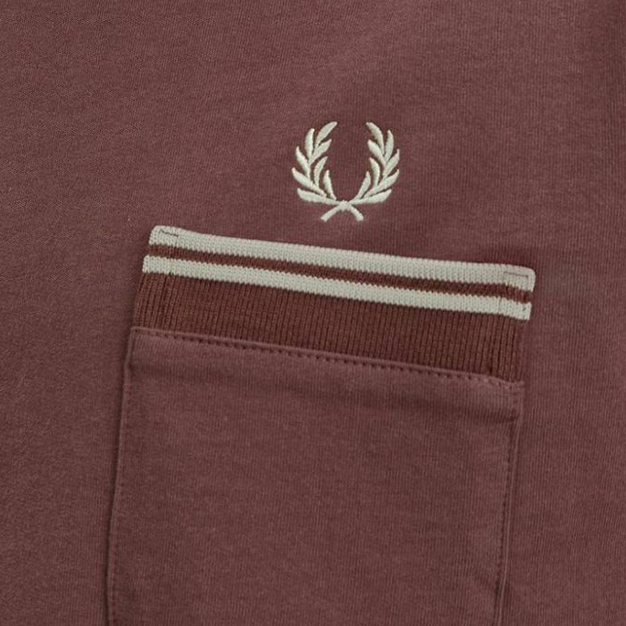 Fred Perry Loopback Jersey Pocket T-Shirt - Carrington Brick
