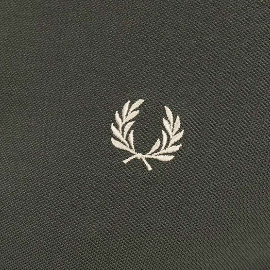 Fred Perry Striped Cuff T-Shirt - Field Green