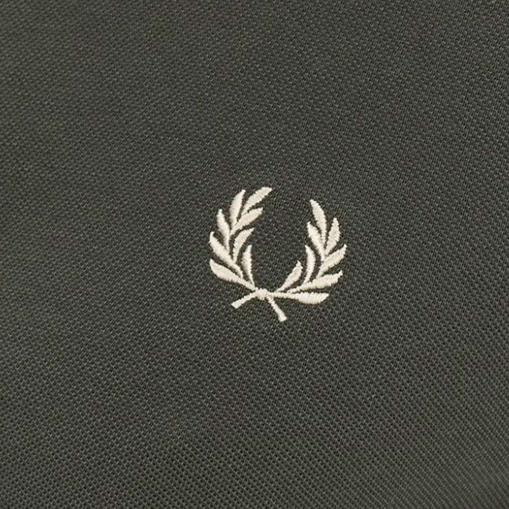 Fred Perry Striped Cuff T-Shirt - Field Green