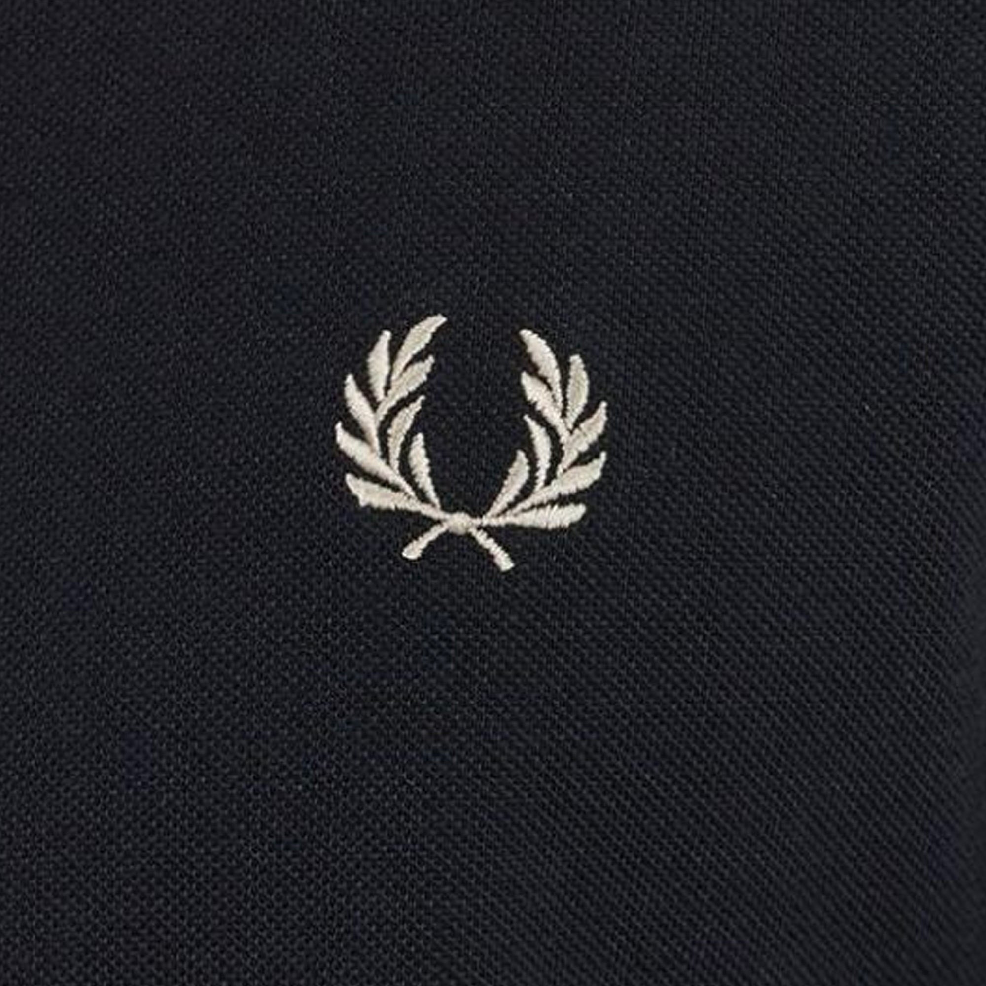 Fred Perry Striped Cuff T-Shirt - Black