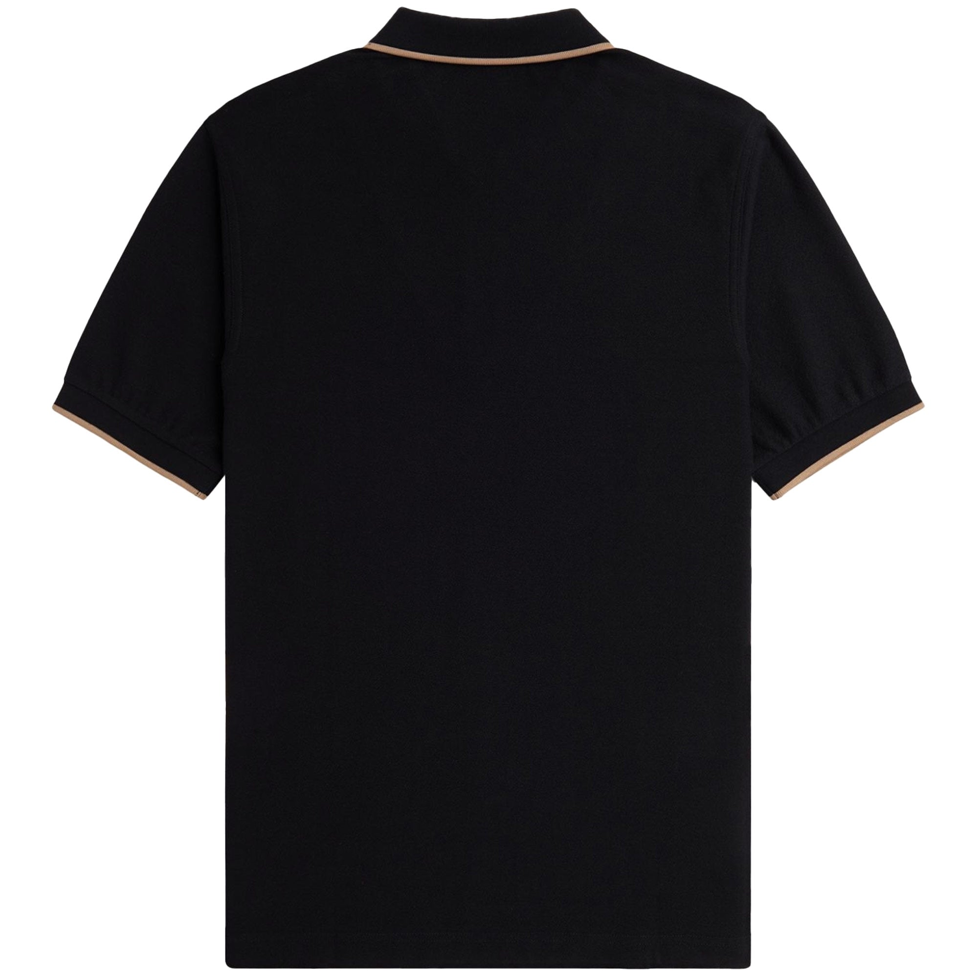 Fred Perry M7729 Crepe Pique Zip Neck Polo Shirt - Black – Stuarts